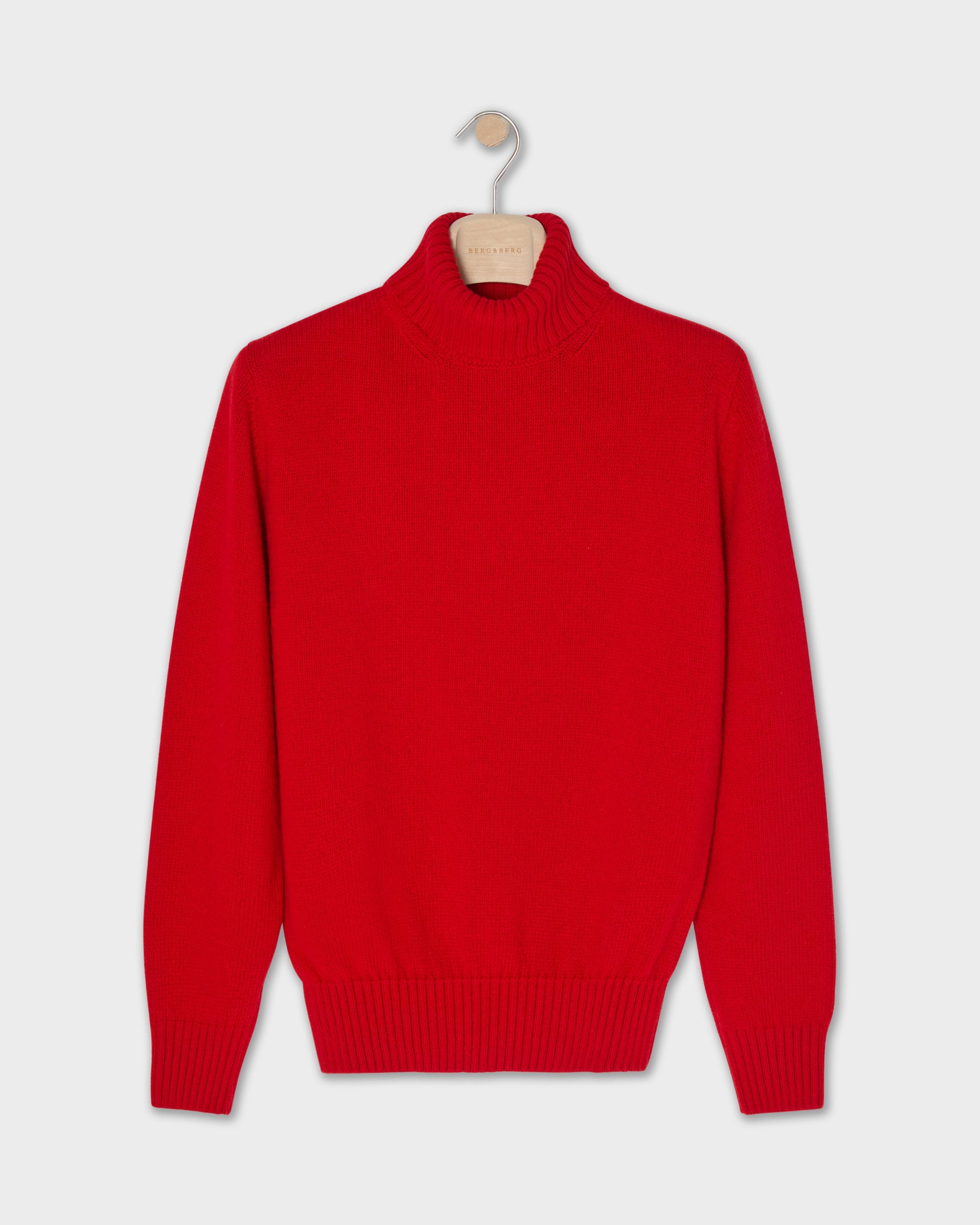 Bernhard Roll Neck Sweater - Barn Red | Berg & Berg