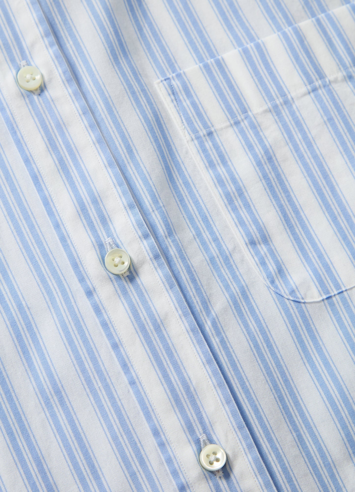 Ferdinand Poplin Button Down Shirt - White/Light Blue | Berg & Berg