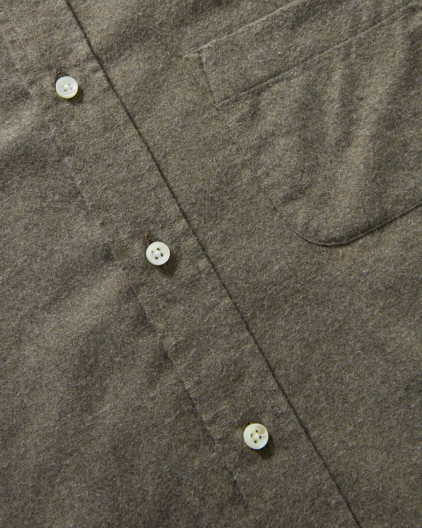 Ferdinand Cotton/Cashmere Button Down Shirt - Moss Green Berg & Berg