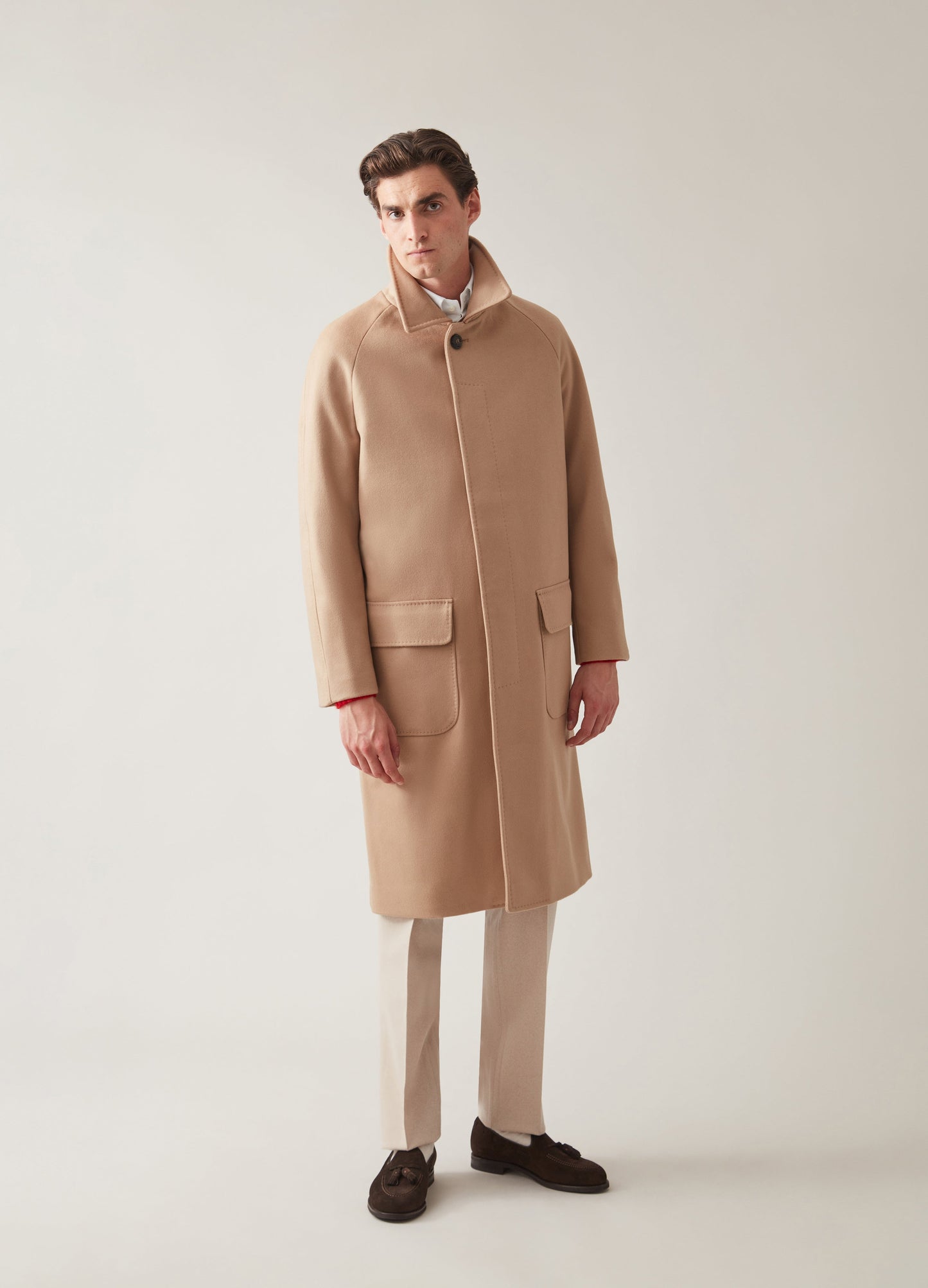 Nelson Raglan Coat - Camel | Berg & Berg