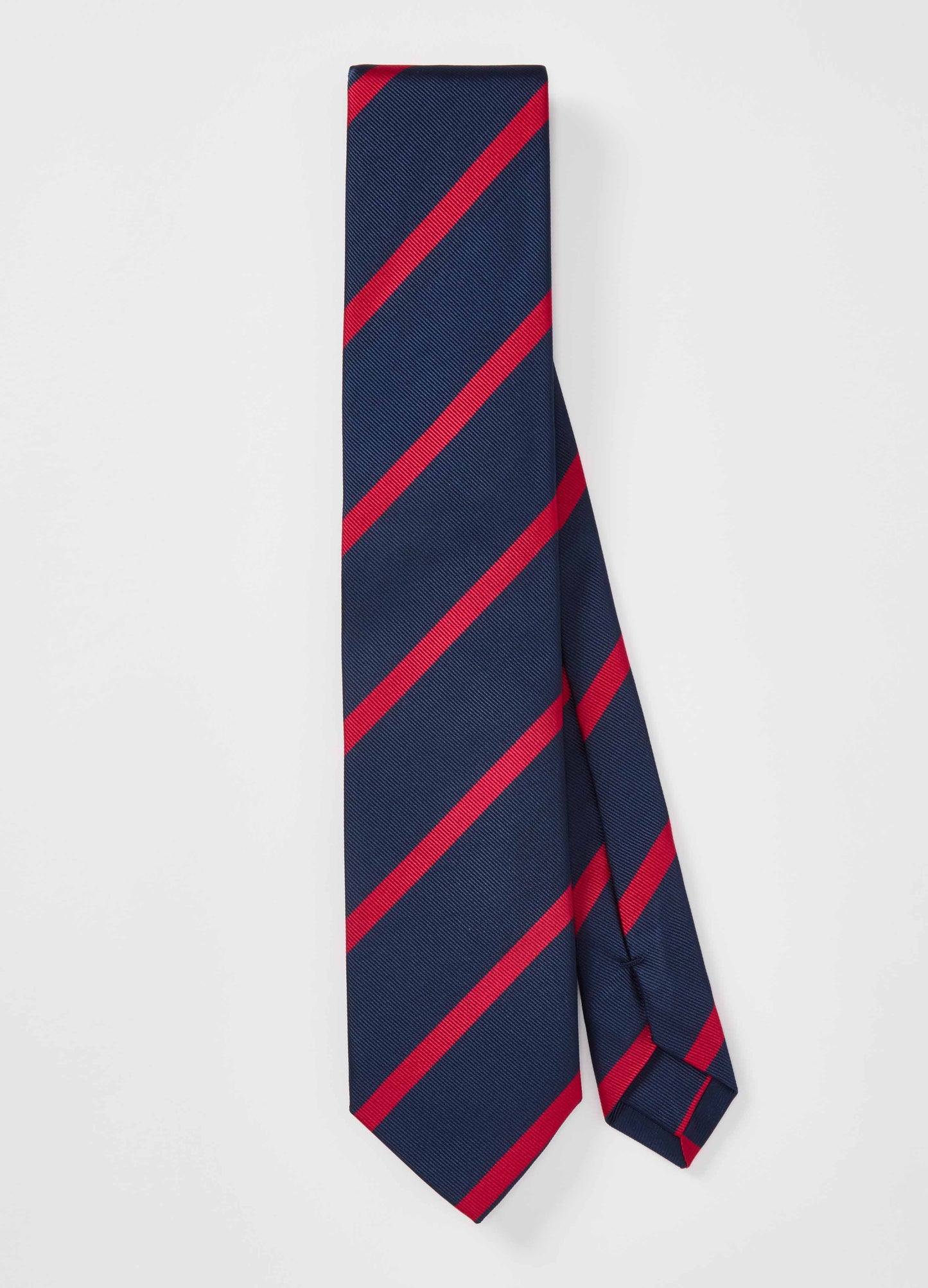 Striped Silk Tie - Navy/Red Berg & Berg