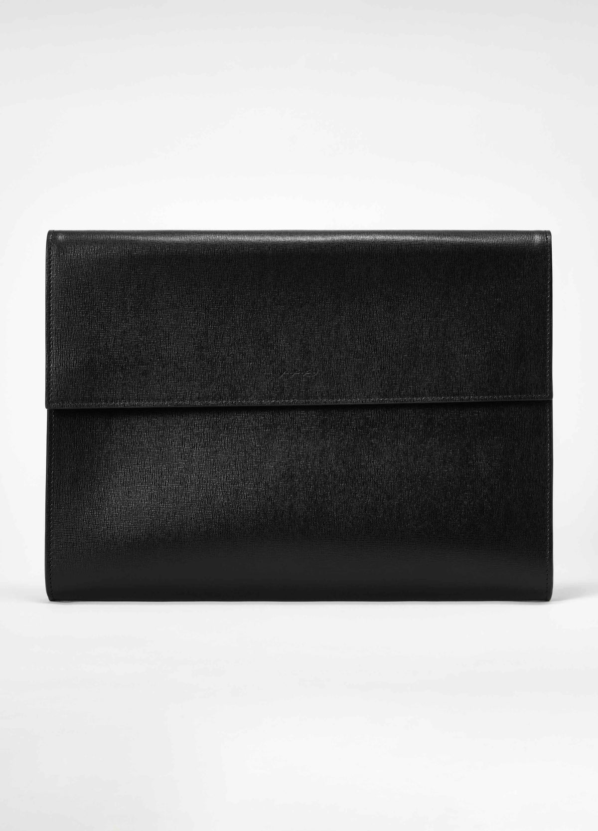 Saffiano Leather Laptop Portfolio - Black Berg&Berg