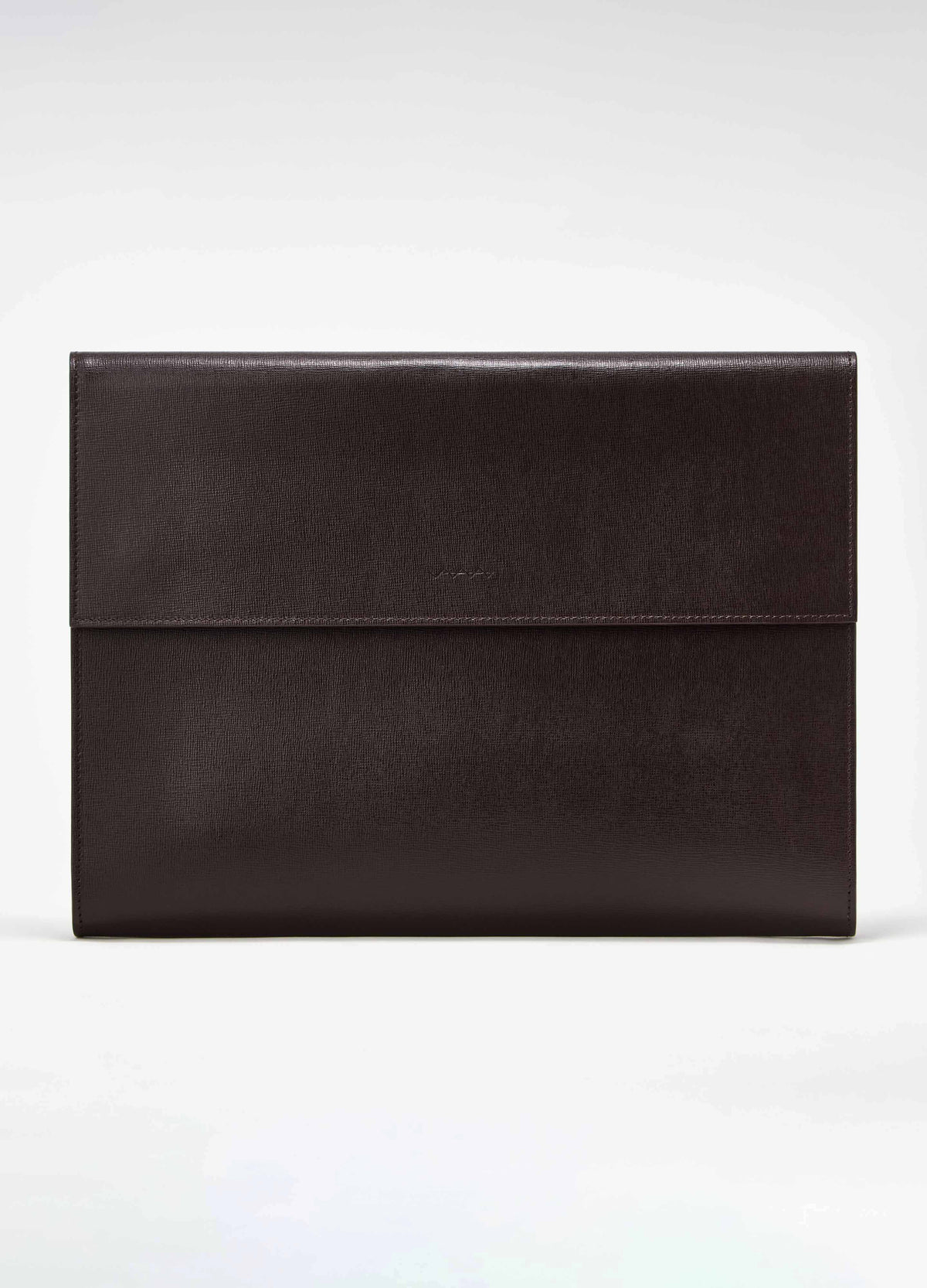 Saffiano Leather Laptop Portfolio - Dark Brown Berg&Berg