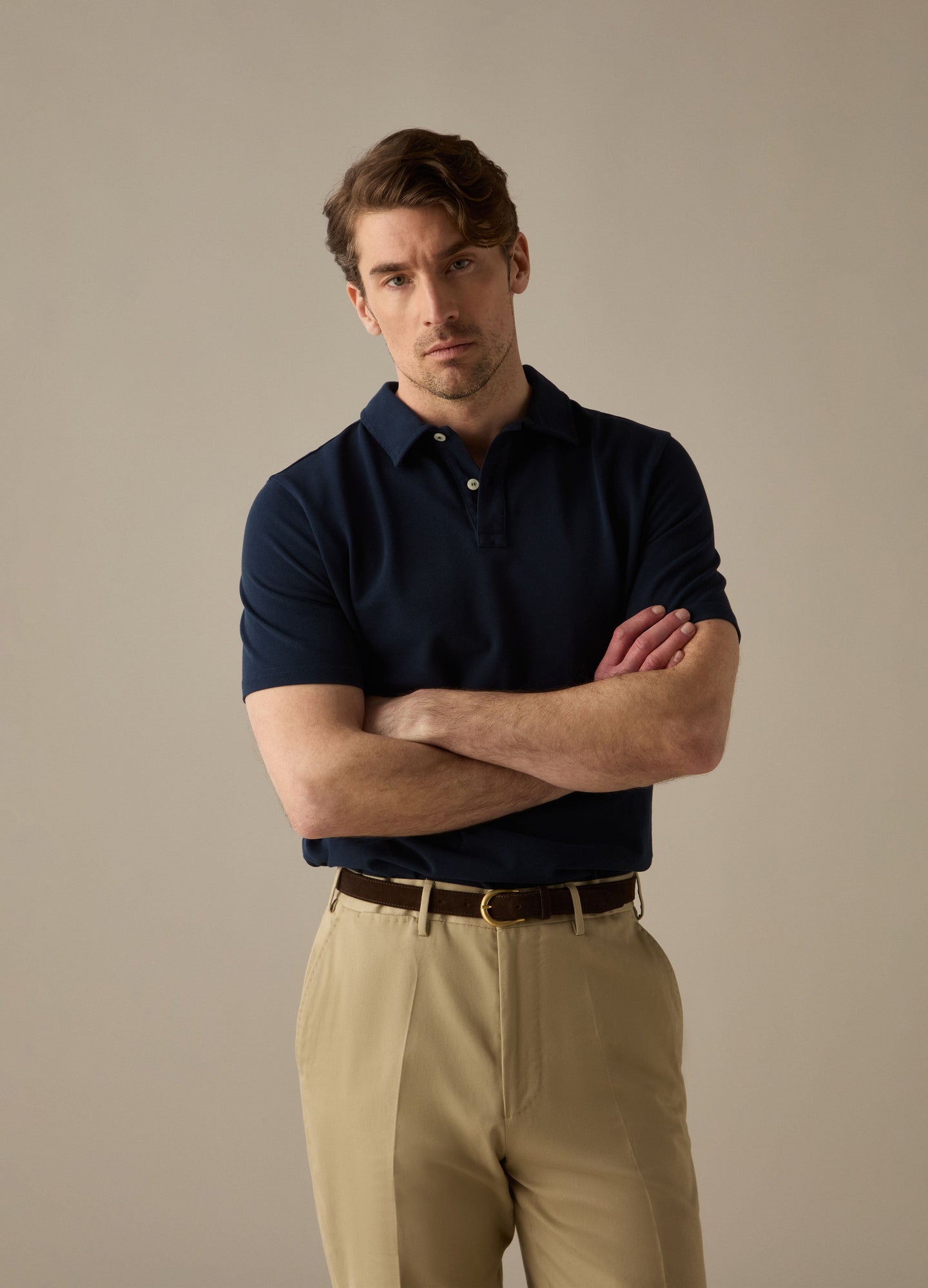 Torkel Short Sleeve Polo Shirt - Navy Berg & Berg