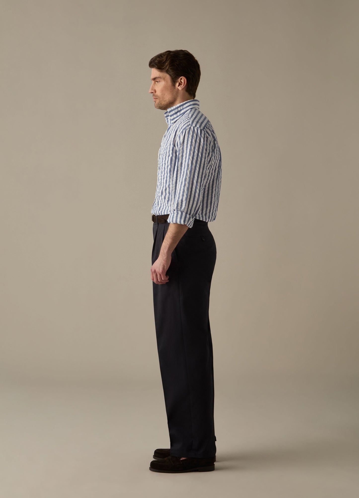 Antonello Cotton Trousers - Navy Berg & Berg