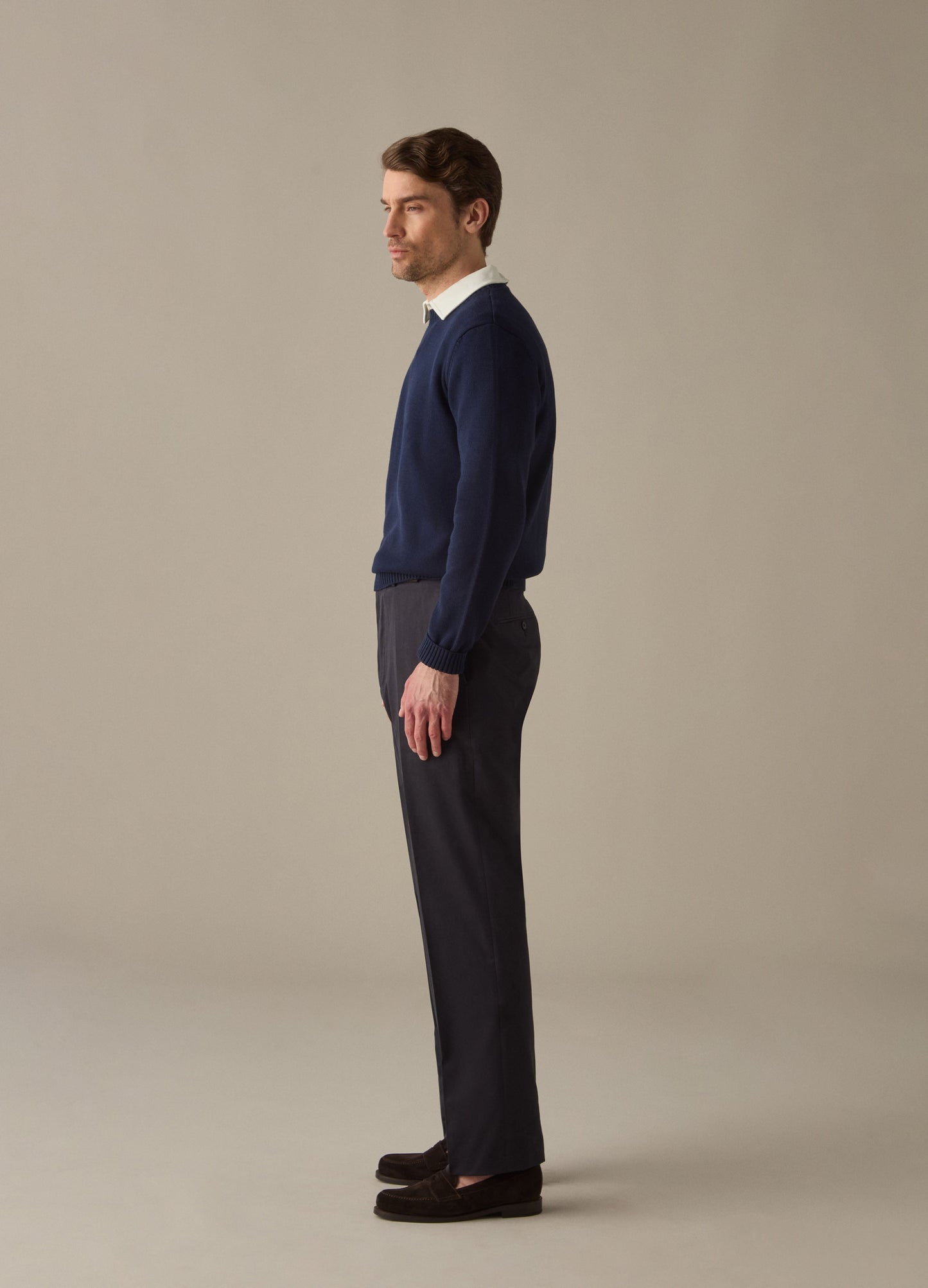 Alfie Cotton Trousers - Navy Berg & Berg