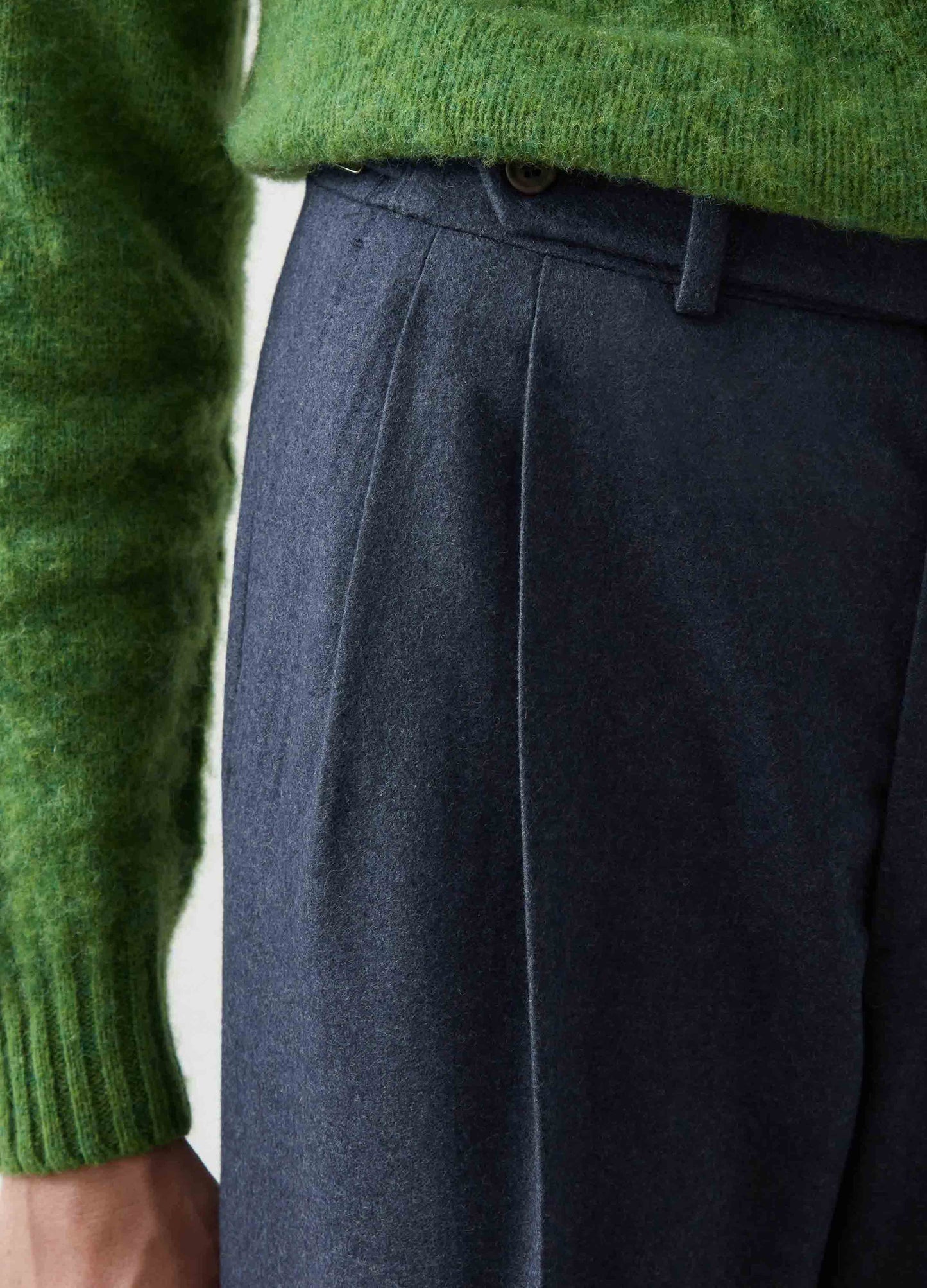 Antonio Flannel Trousers - Air Force Blue | Berg & Berg