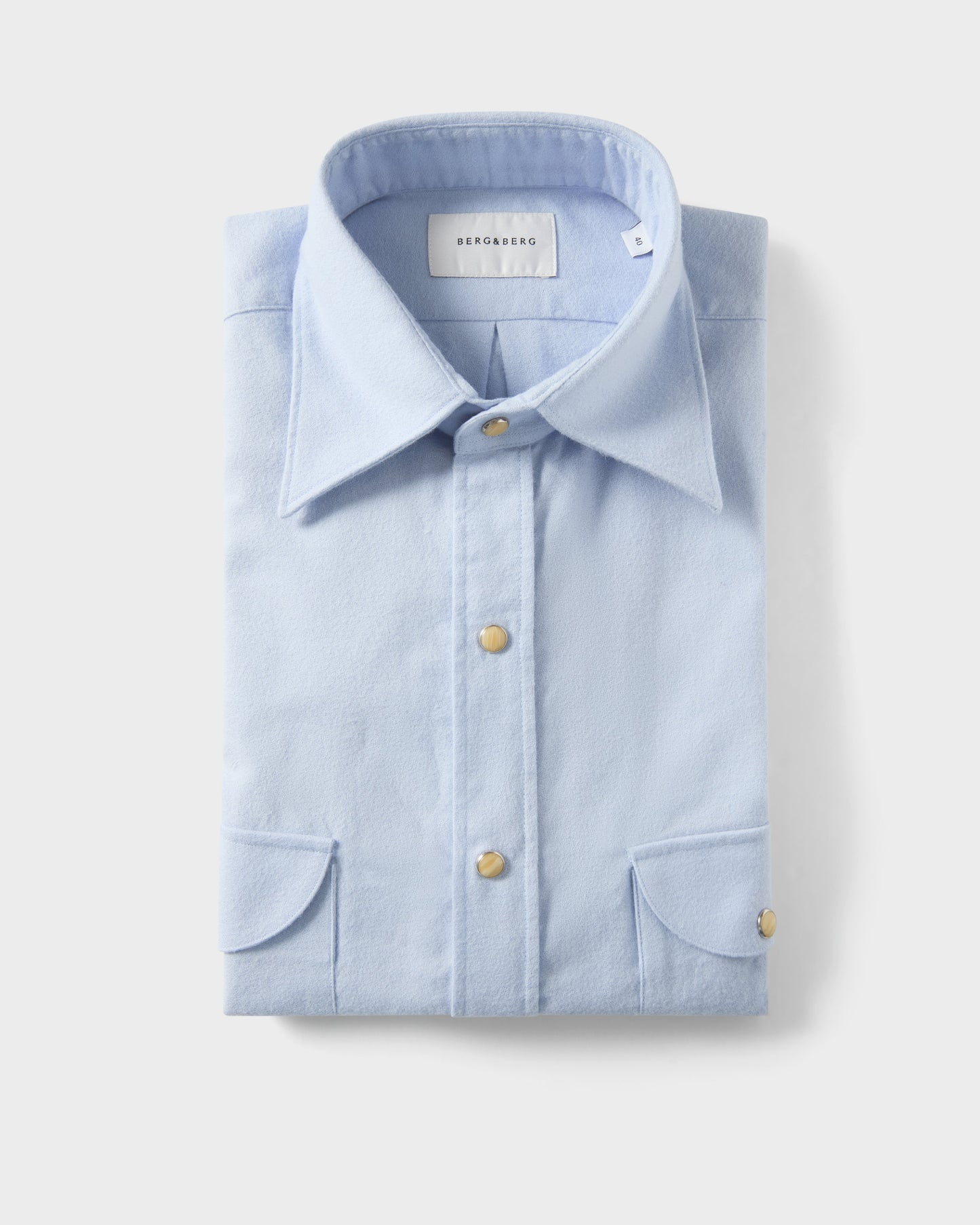 Fernando Western Shirt - Light Blue Berg & Berg