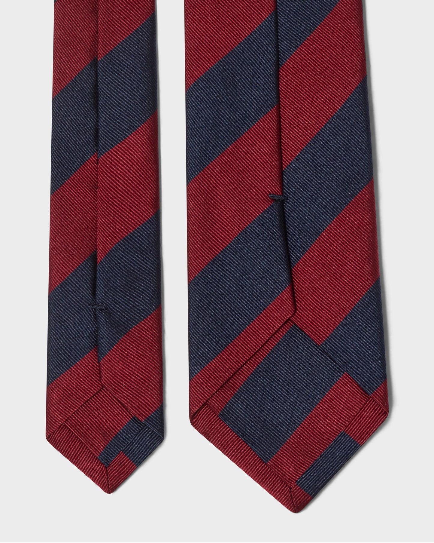 Block Stripe Silk Tie - Blue/Red Berg & Berg