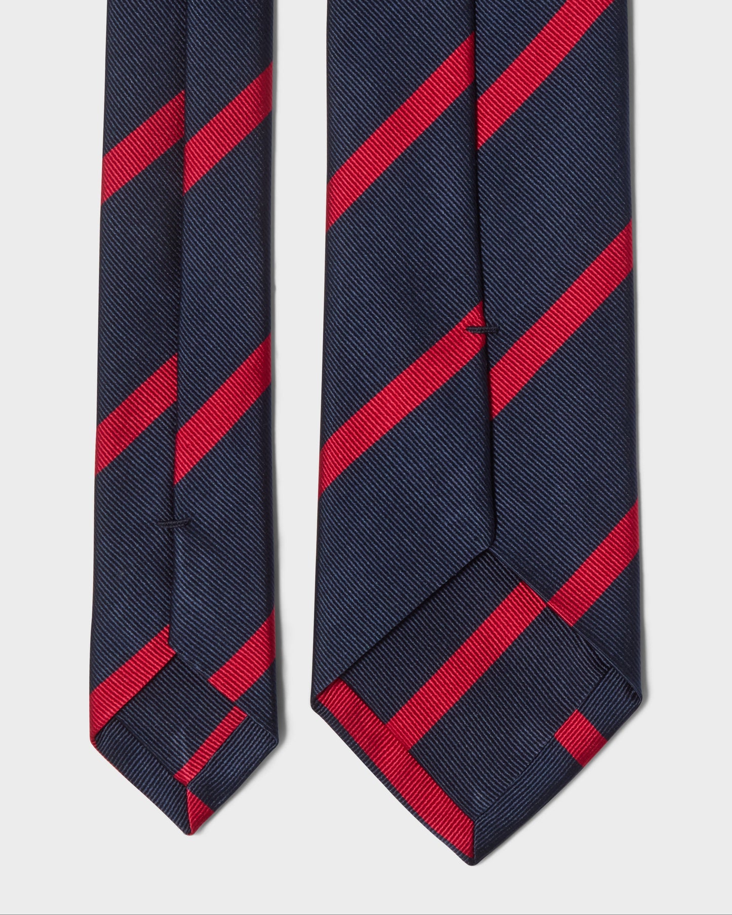 Striped Silk Tie - Navy/Red Berg & Berg