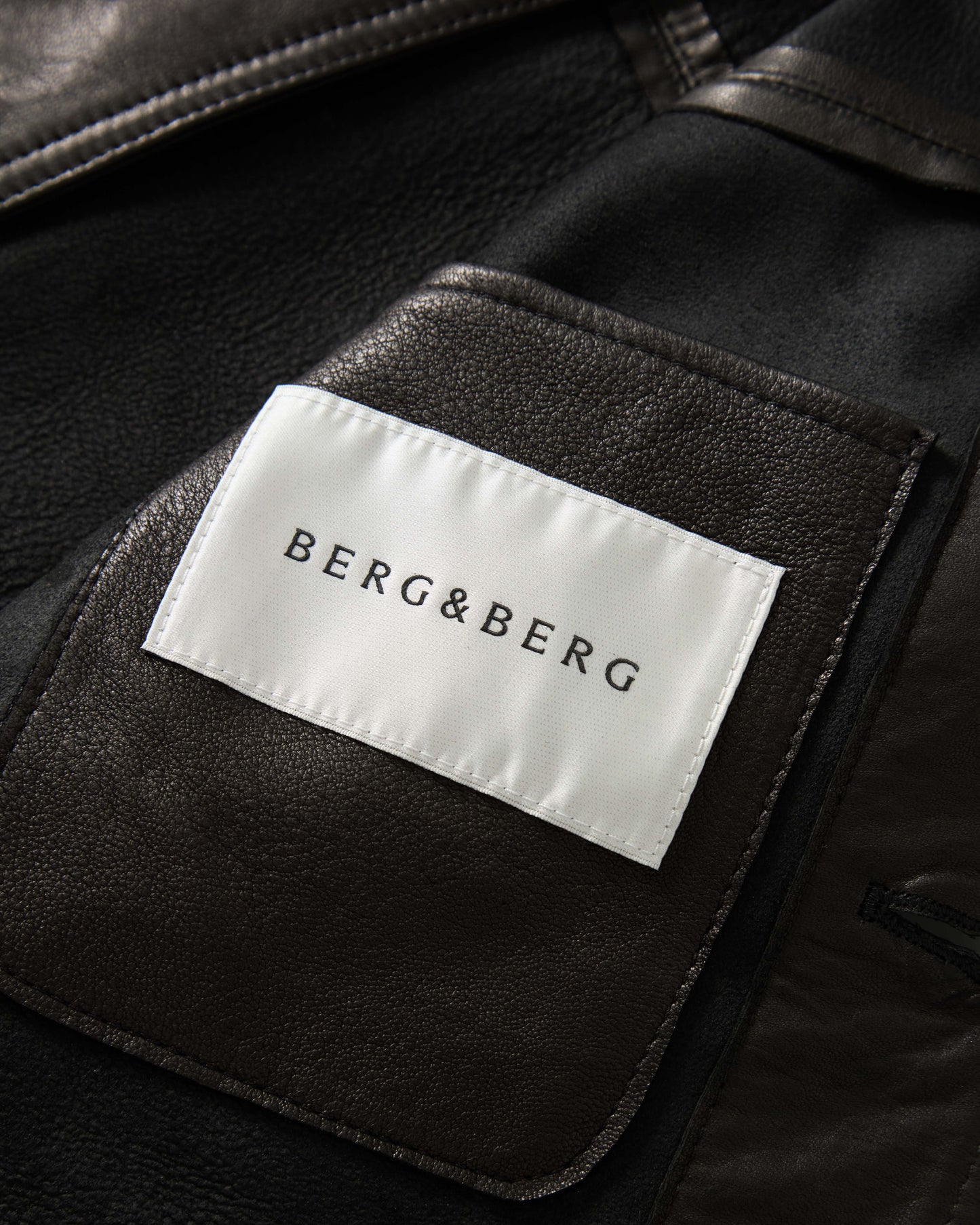 Noel Tumbled Leather Jacket - Black Berg & Berg