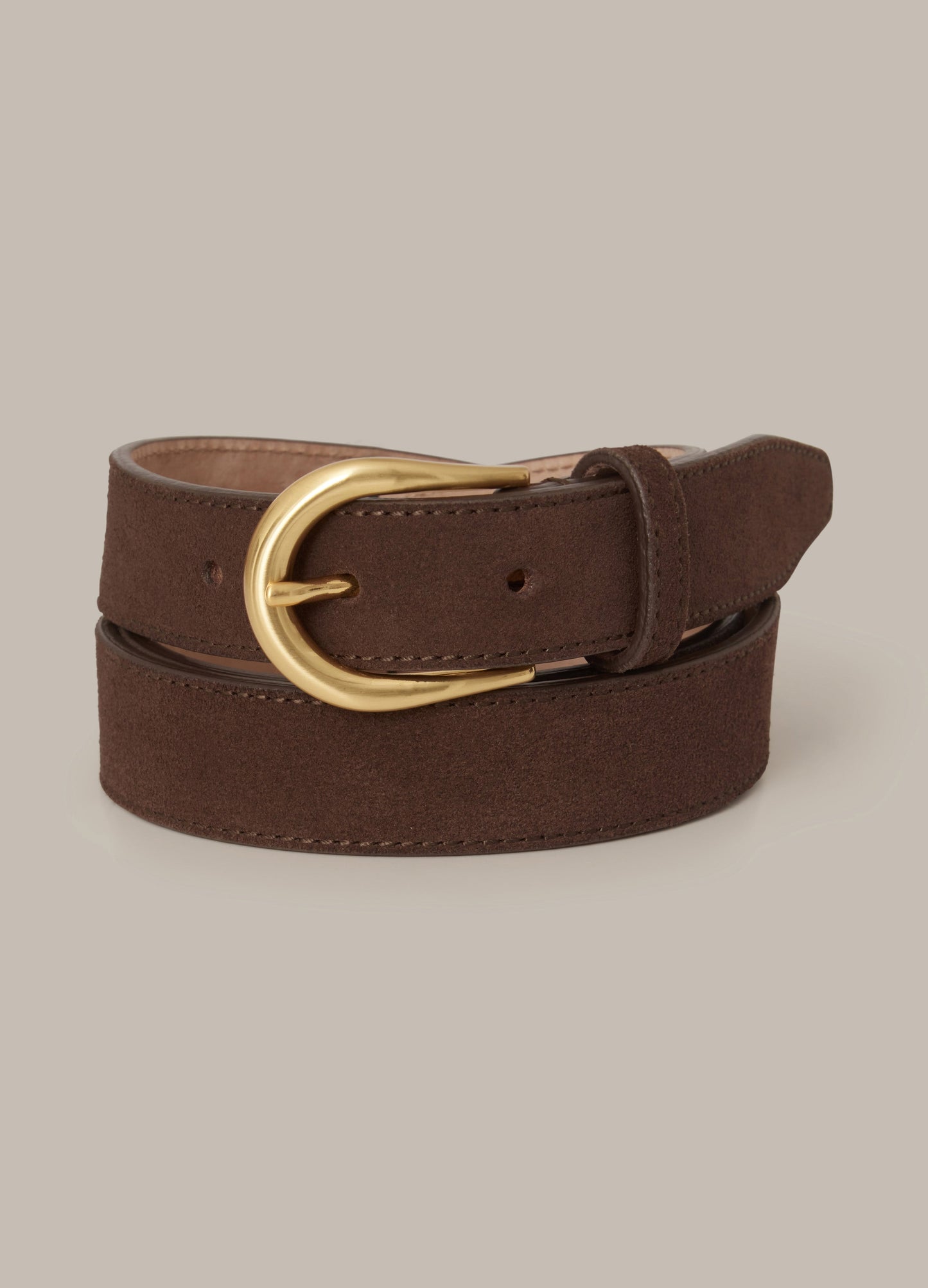 Suede Belt - Dark Brown Berg & Berg