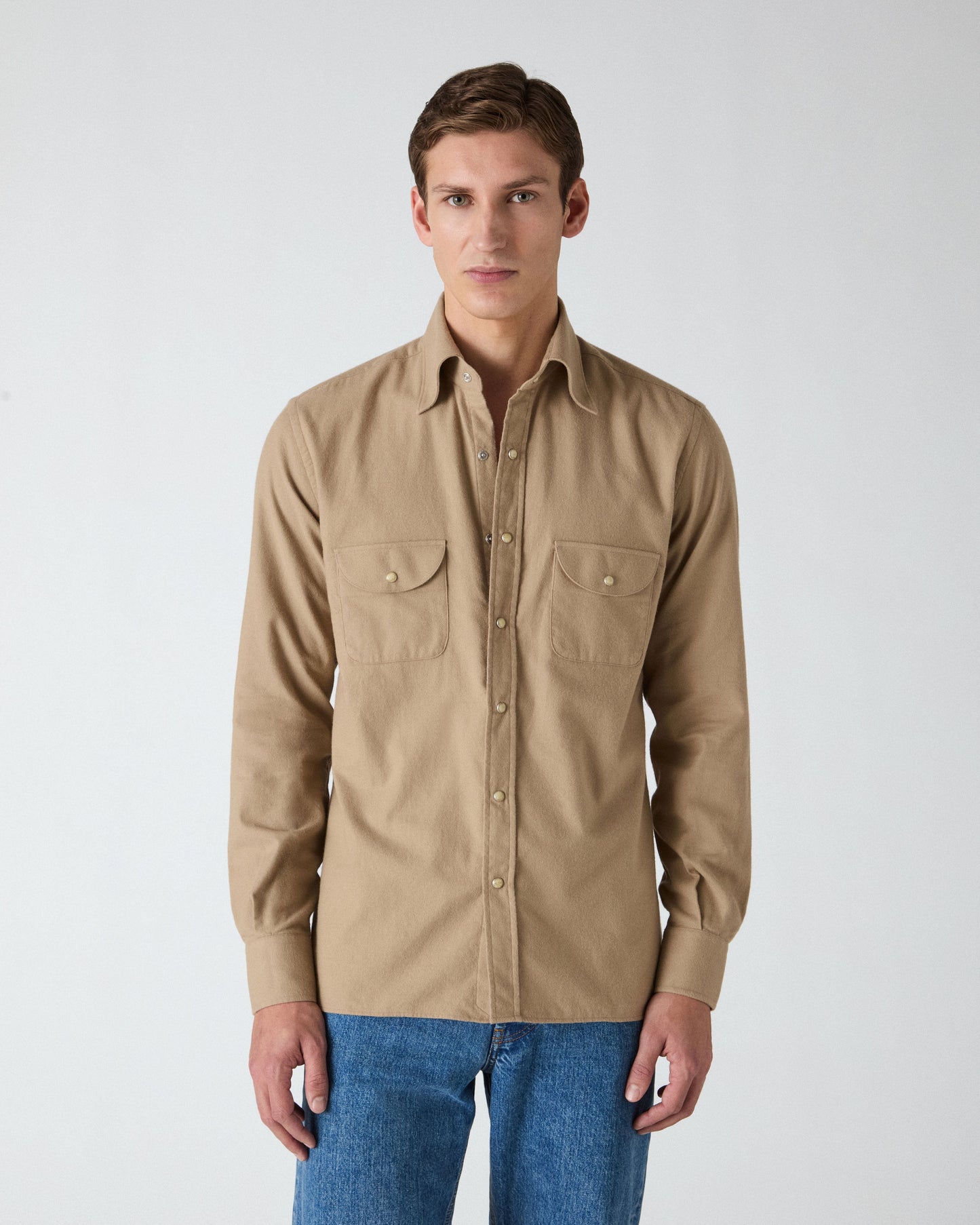 Fernando Western Shirt - Camel Berg & Berg