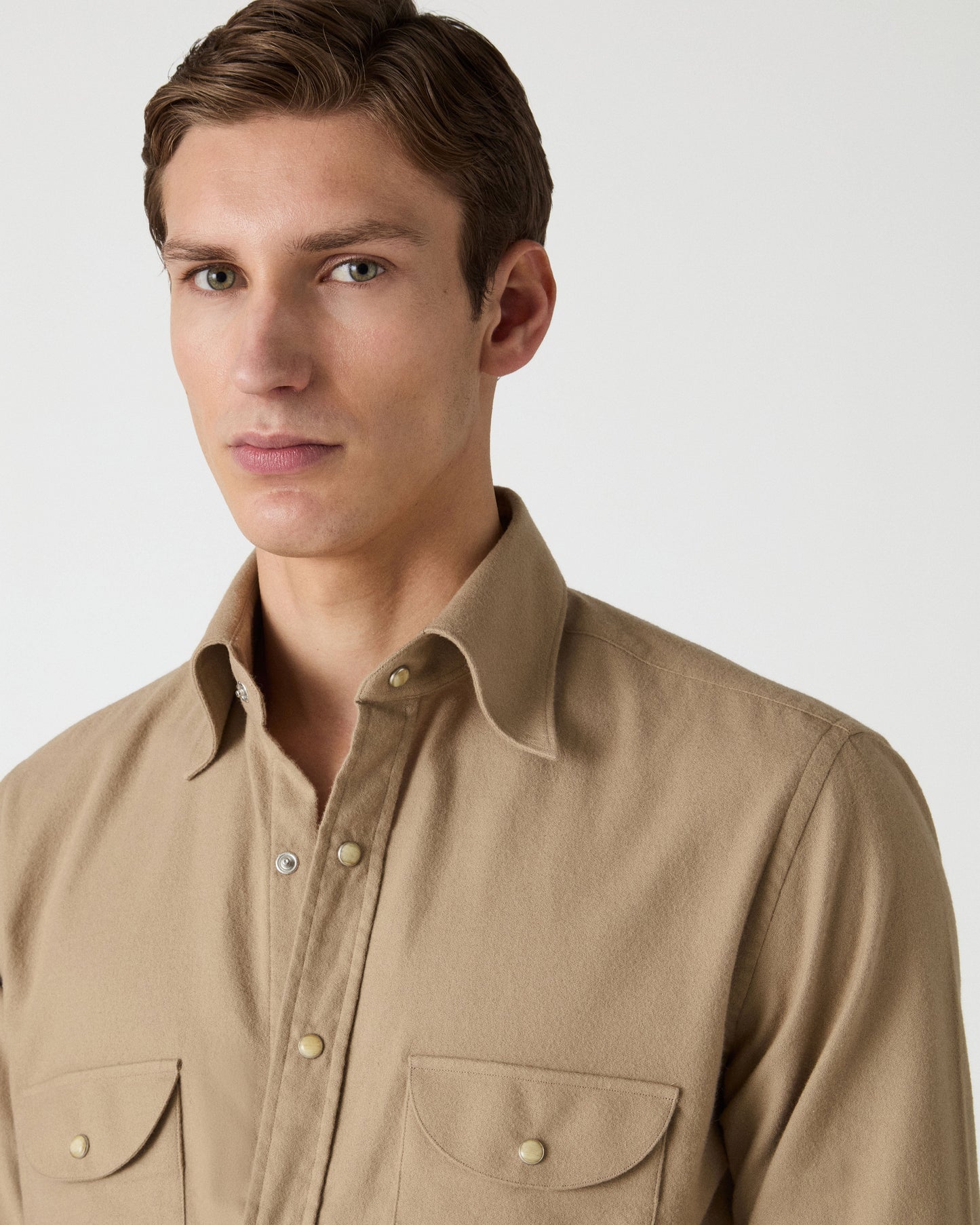 Fernando Western Shirt - Camel Berg & Berg