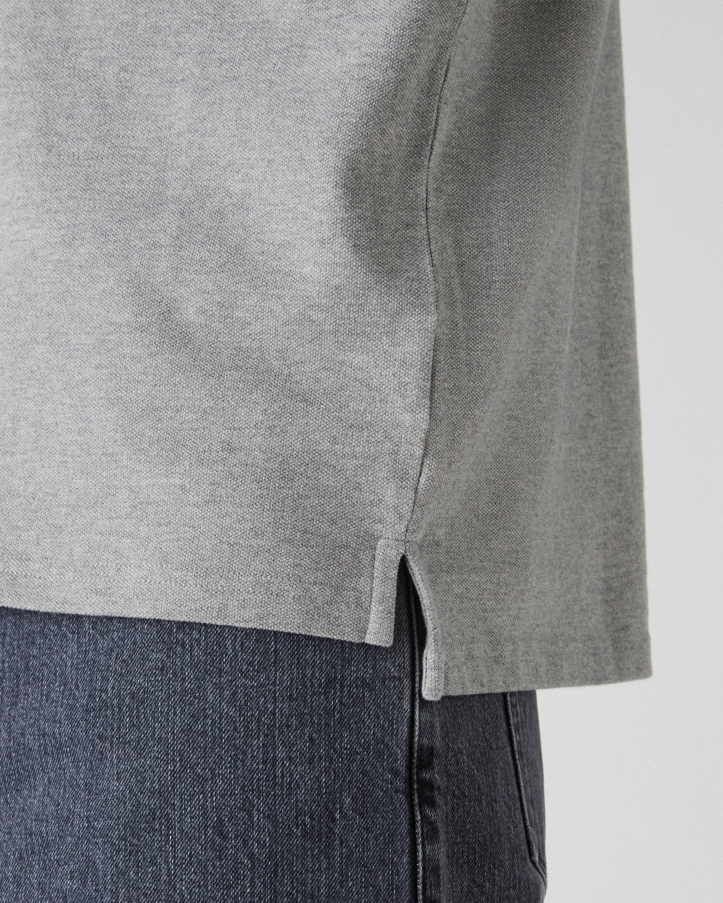 Teddy Long Sleeve Polo Shirt - Grey Melange Berg & Berg