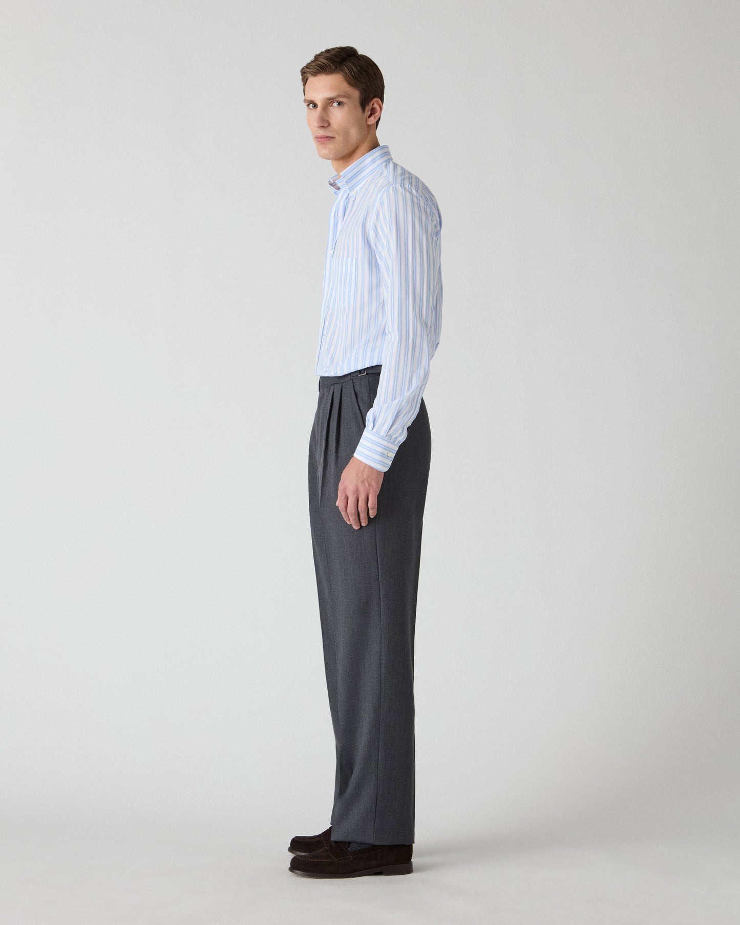 August Cavalry Twill Trousers - Mid Grey Berg & Berg