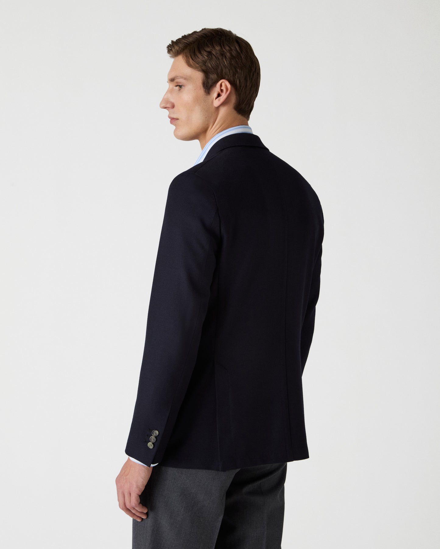 Dante Unlined Cavalry Twill Blazer - Navy Berg & Berg