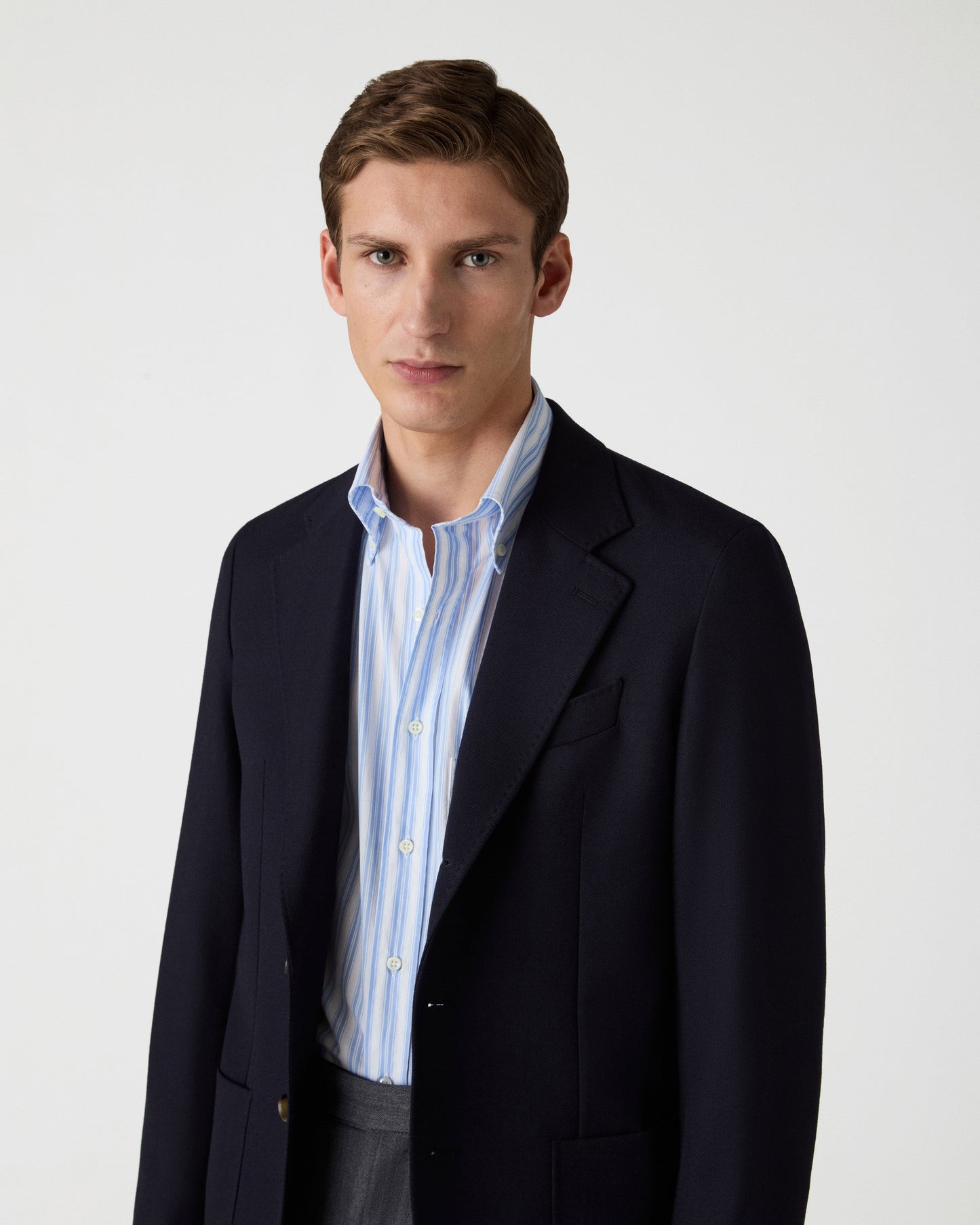 Dante Unlined Cavalry Twill Blazer - Navy Berg & Berg