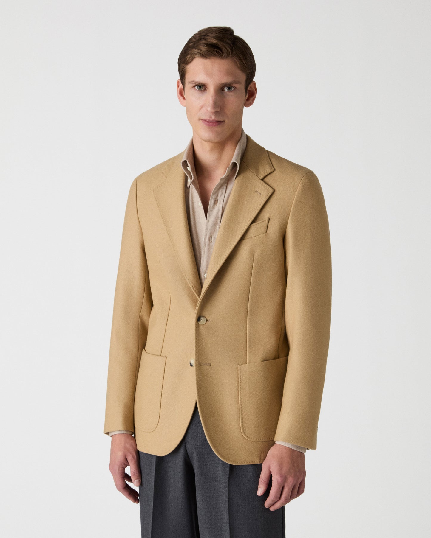 Dante Unlined Tweed Jacket - Beige Berg & Berg