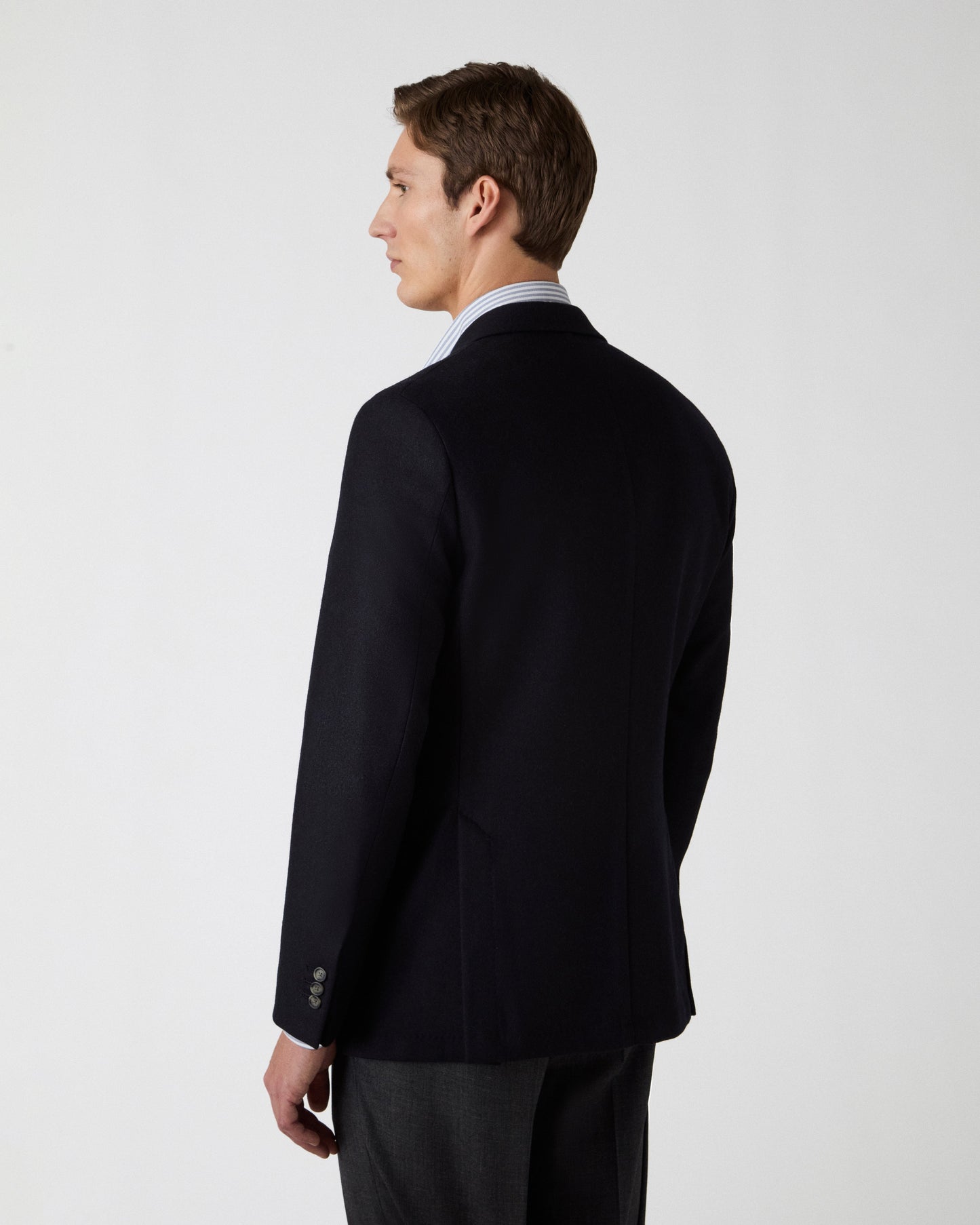 Dante Unlined Tweed Jacket - Navy Berg & Berg