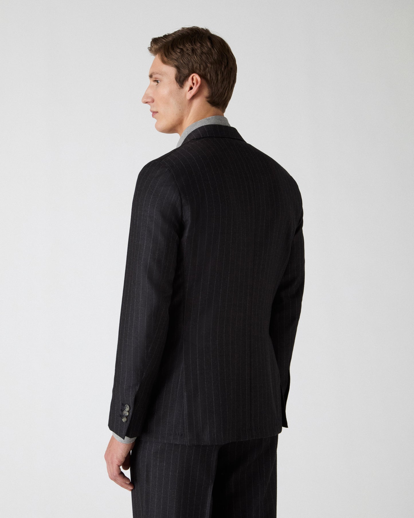 Dante Chalk Stripe Suit - Grey Berg & Berg