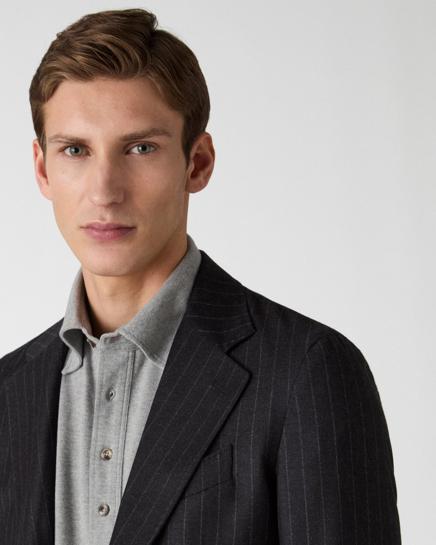 Dante Chalk Stripe Suit - Grey Berg & Berg