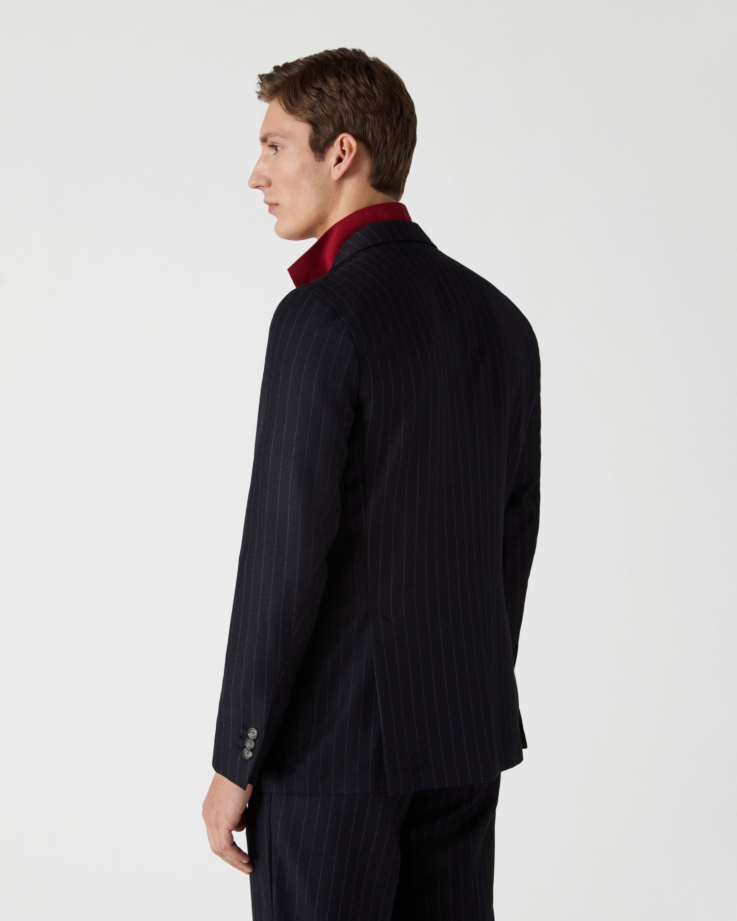 Dante Chalk Stripe Suit - Navy Berg & Berg