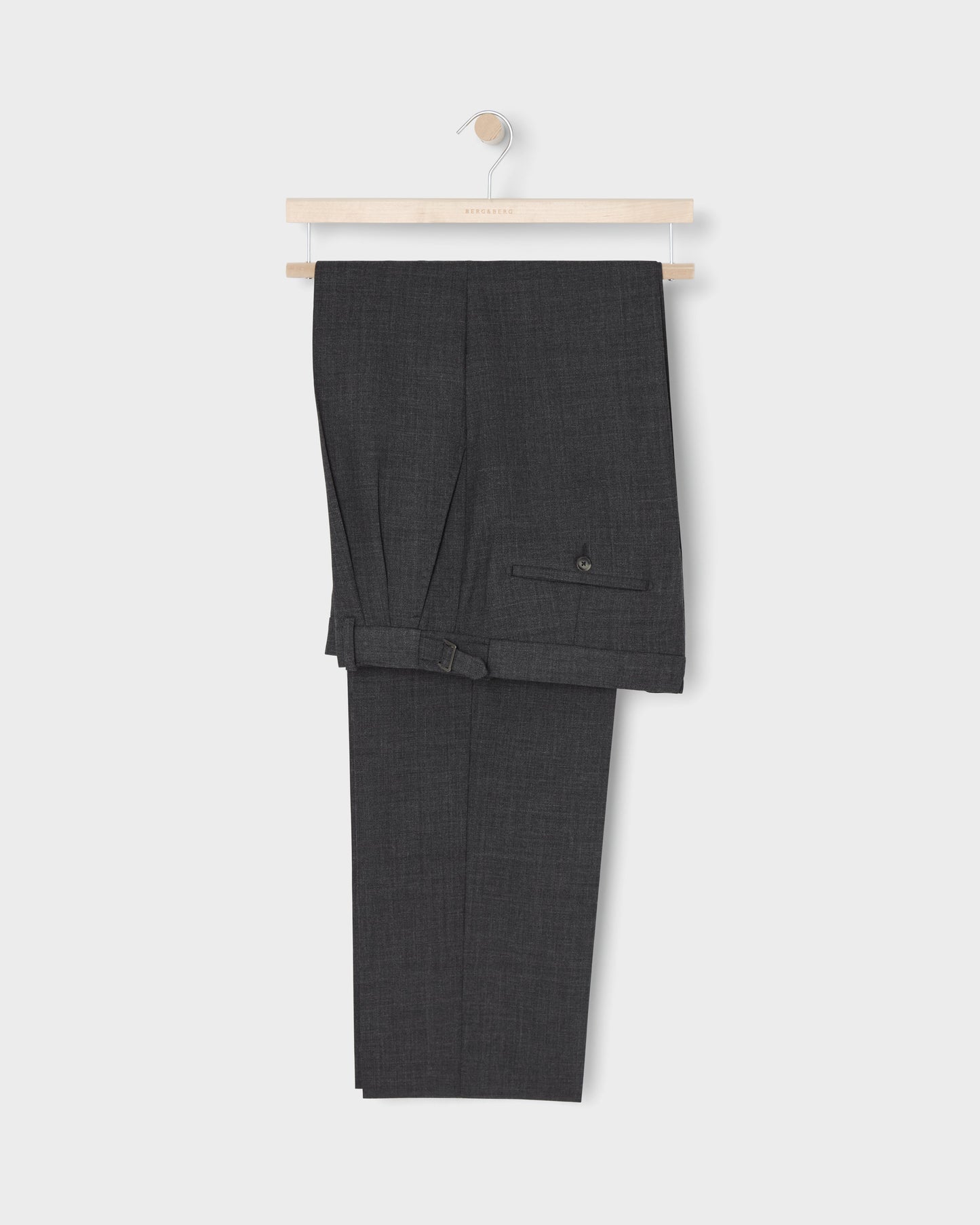 August High Twist Wool Trousers - Mid Grey Berg & Berg