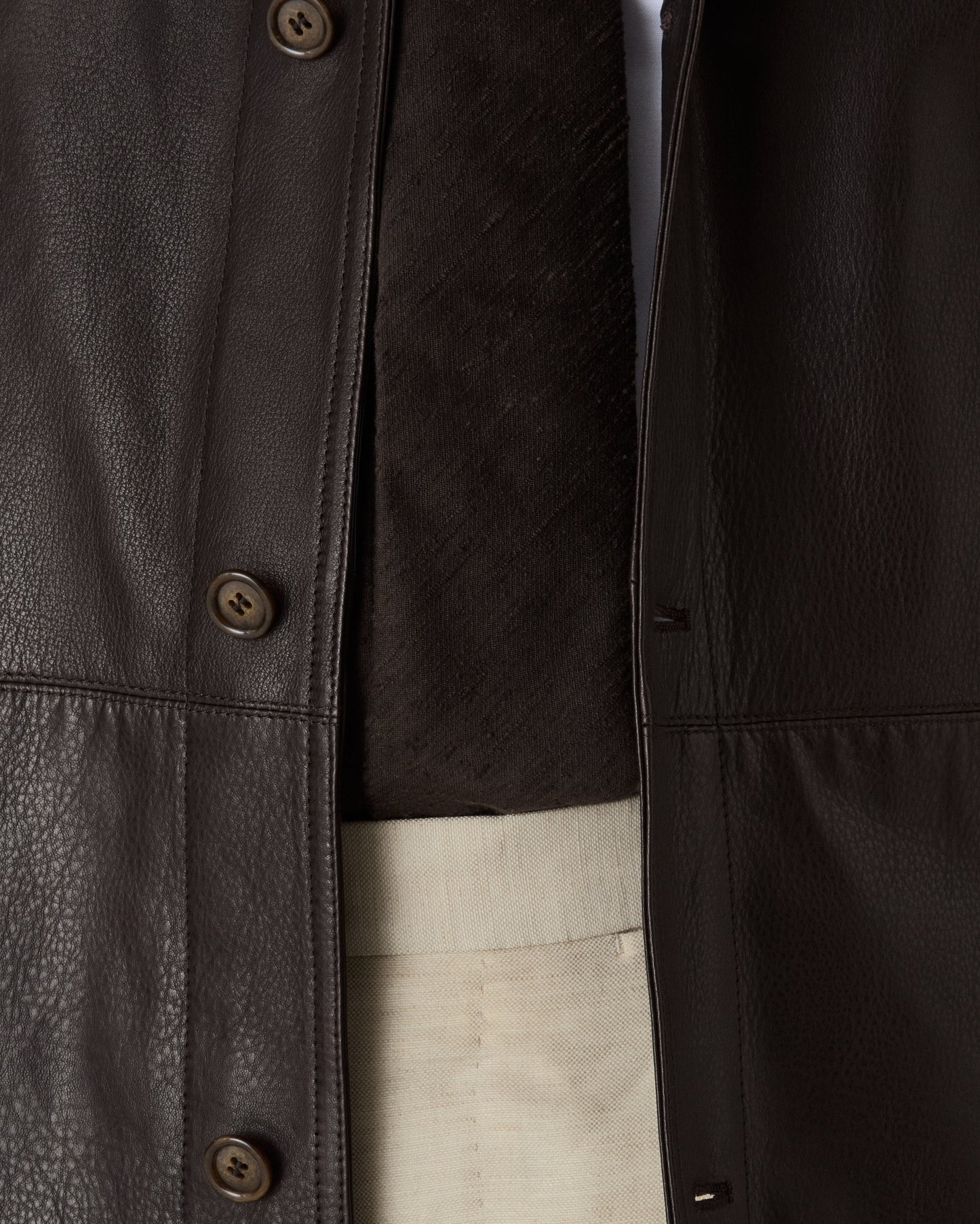 Noel Tumbled Leather Jacket - Dark Brown Berg & Berg