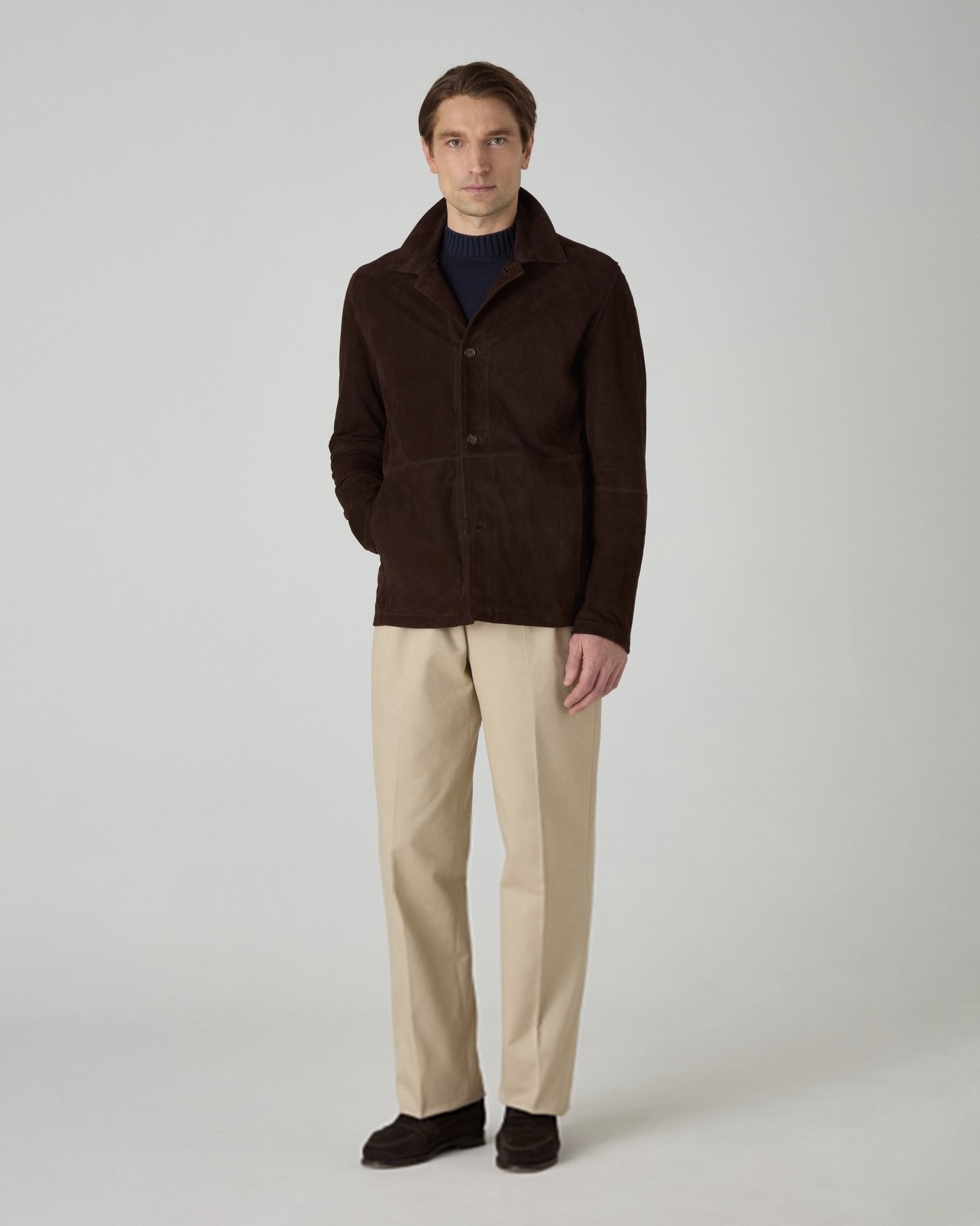 Noel Suede Jacket - Chocolate Brown Berg & Berg