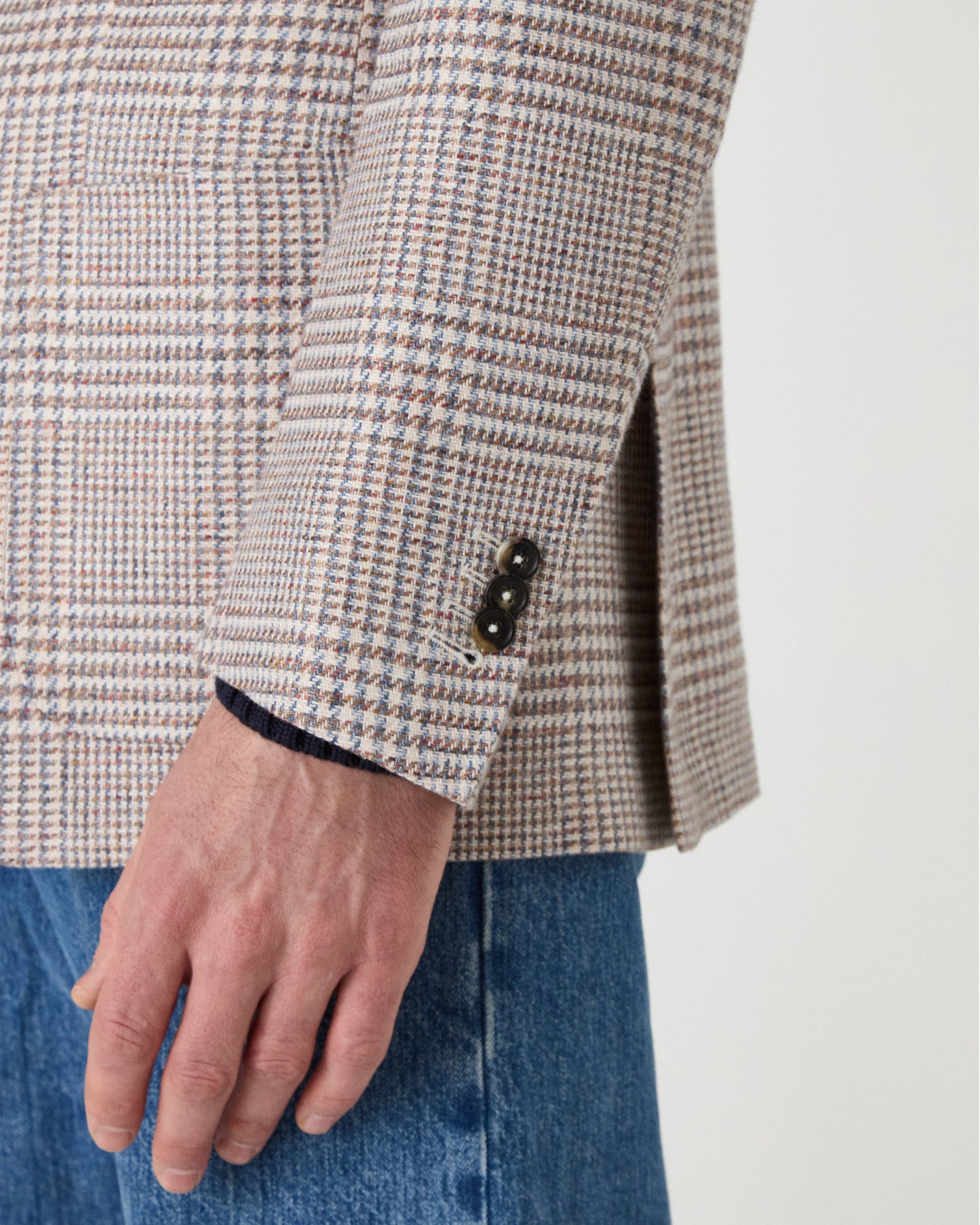 Dag Sport Summer Tweed Jacket - Light Blue/Ecru Berg & Berg