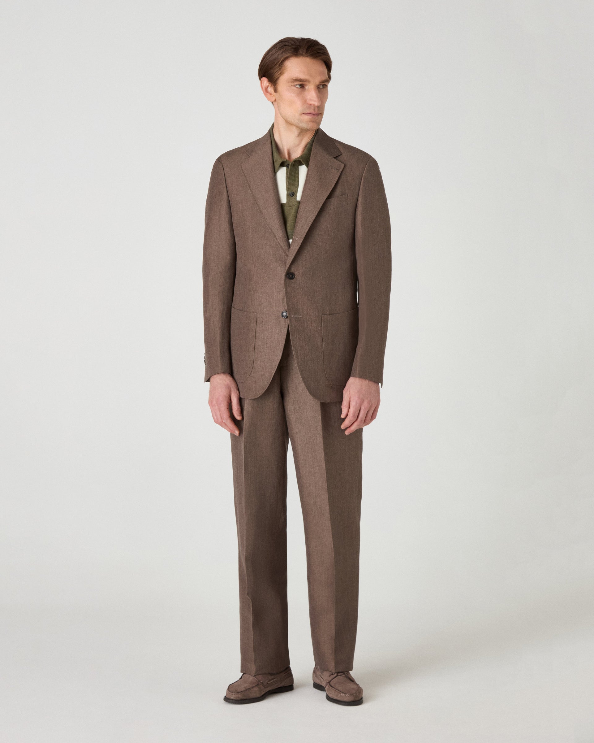 Dag Sport Wool/Linen Suit Jacket - Taupe Berg & Berg