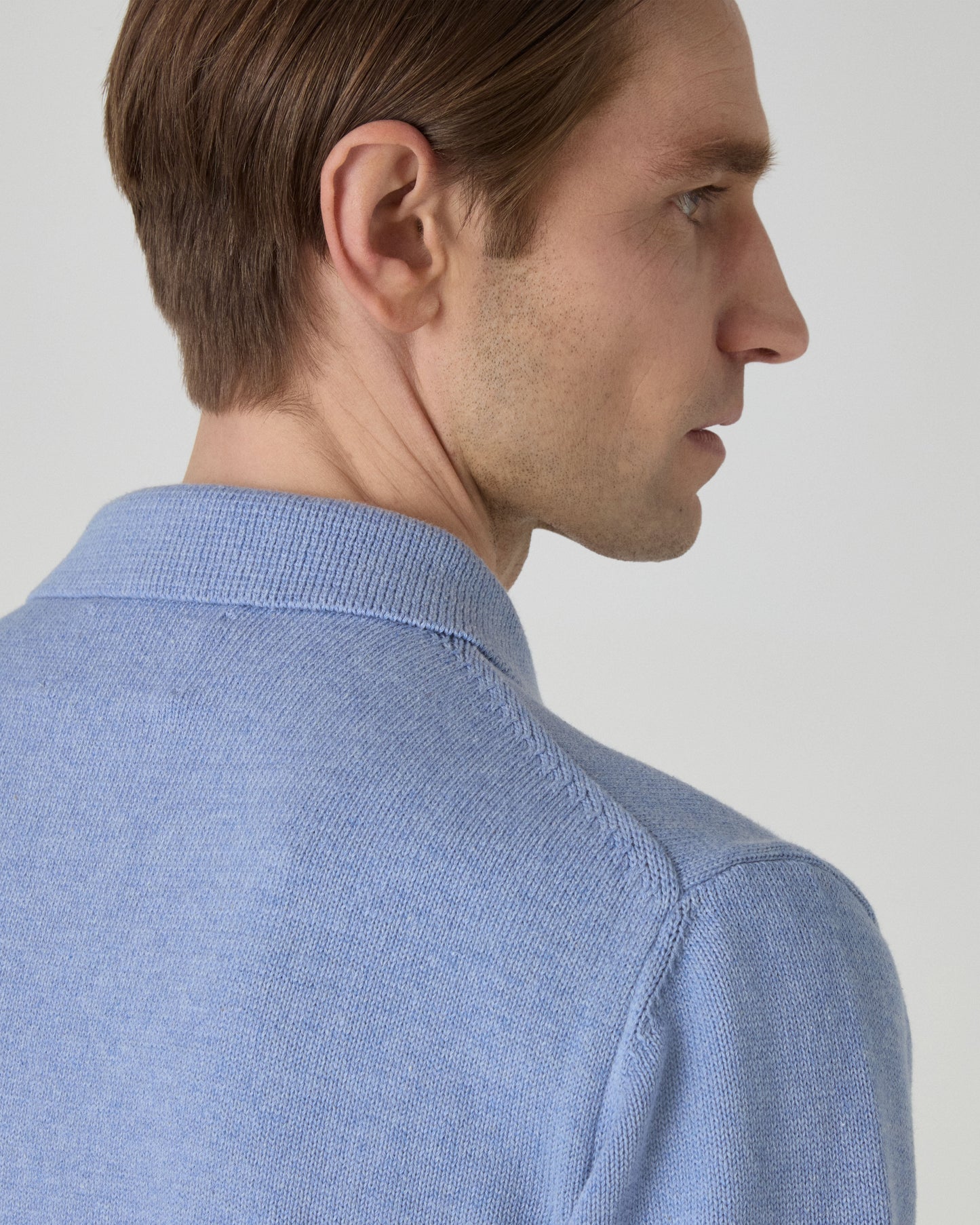 Bror Knitted Polo - Powder Blue Berg & Berg