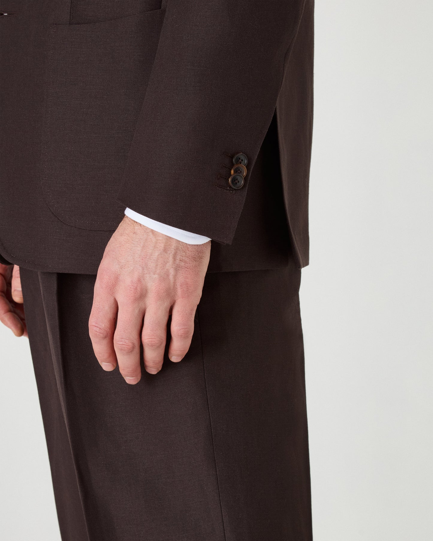 Dag Sport Wool/Linen Suit Jacket - Brown Berg & Berg