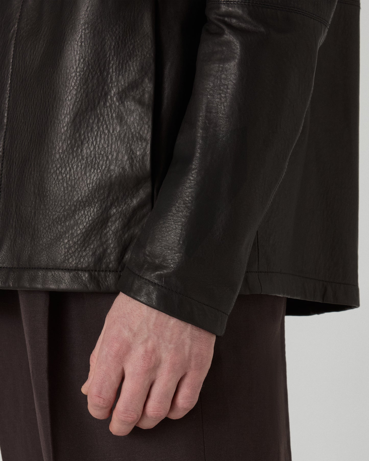 Noel Tumbled Leather Jacket - Black Berg & Berg