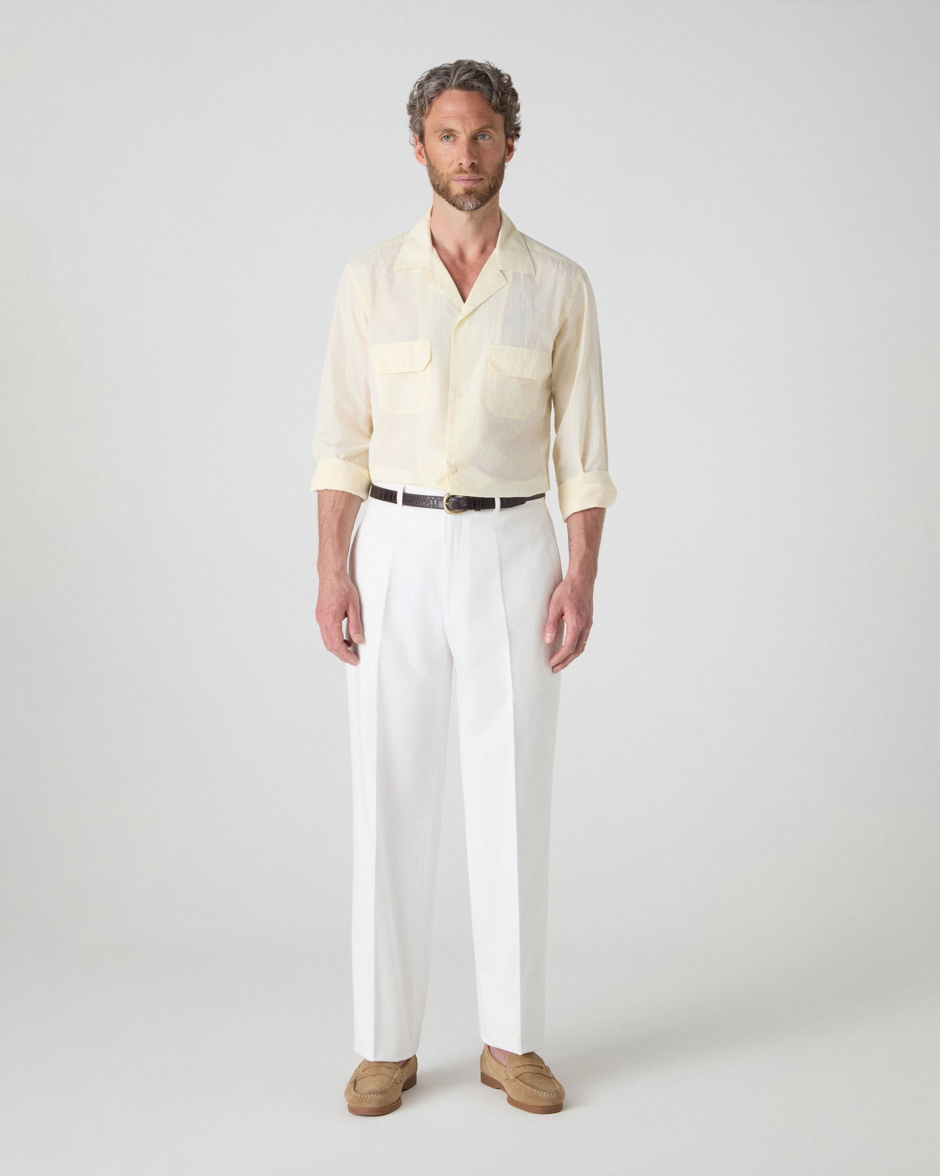 Alfred Cotton Trousers - Ivory Berg & Berg