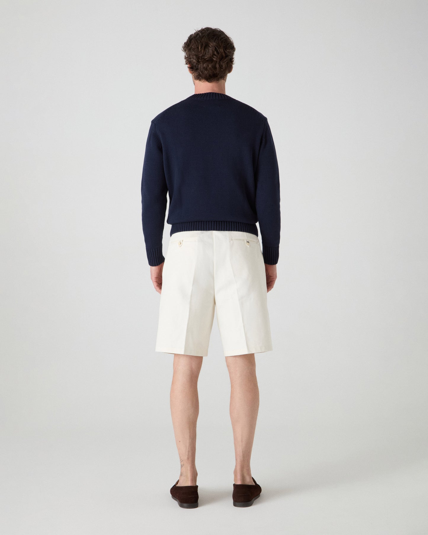 Antonello Cotton Shorts - Ecru | Berg & Berg