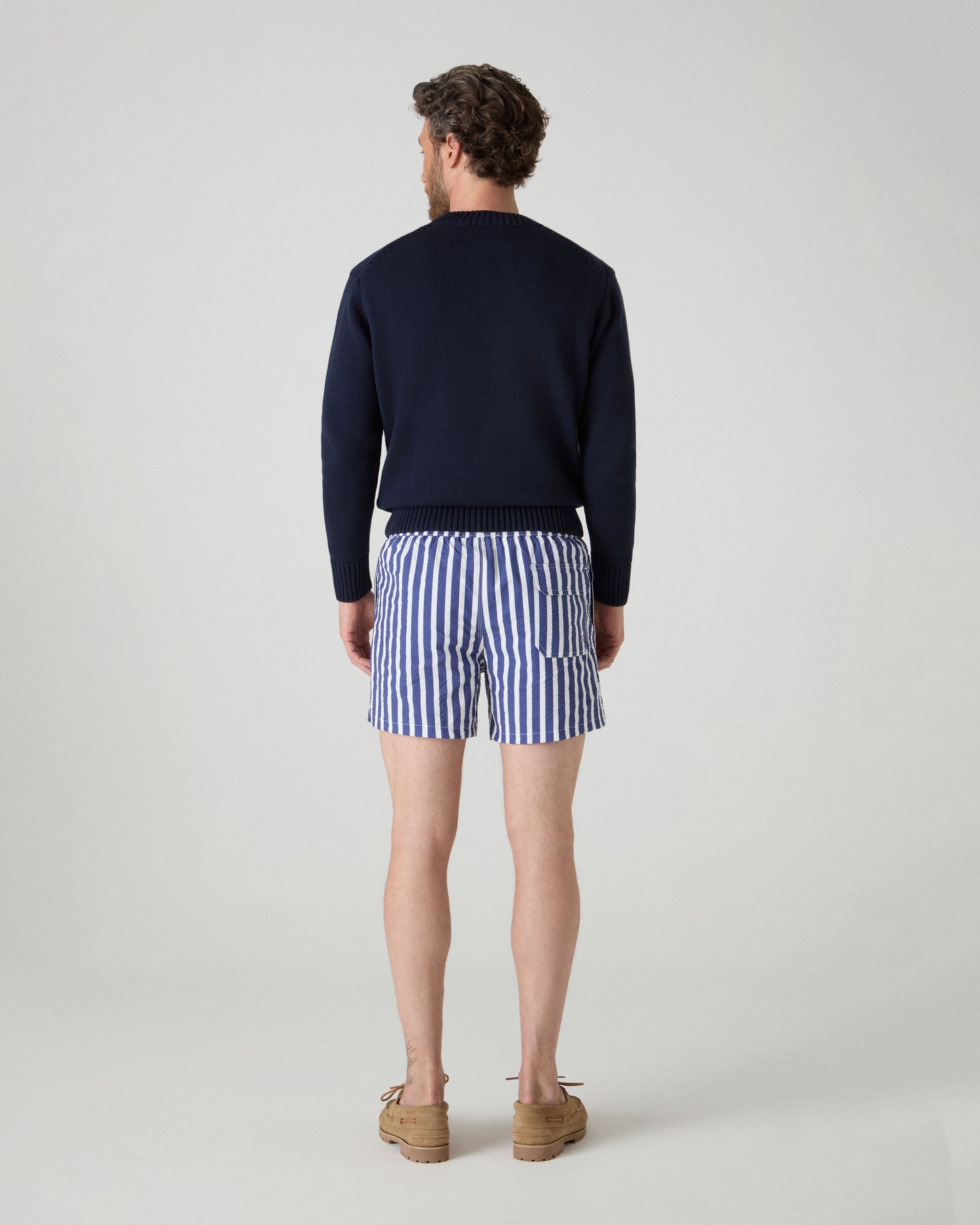 Alberto Swim Shorts - Blue/White Seersucker bergbergstore