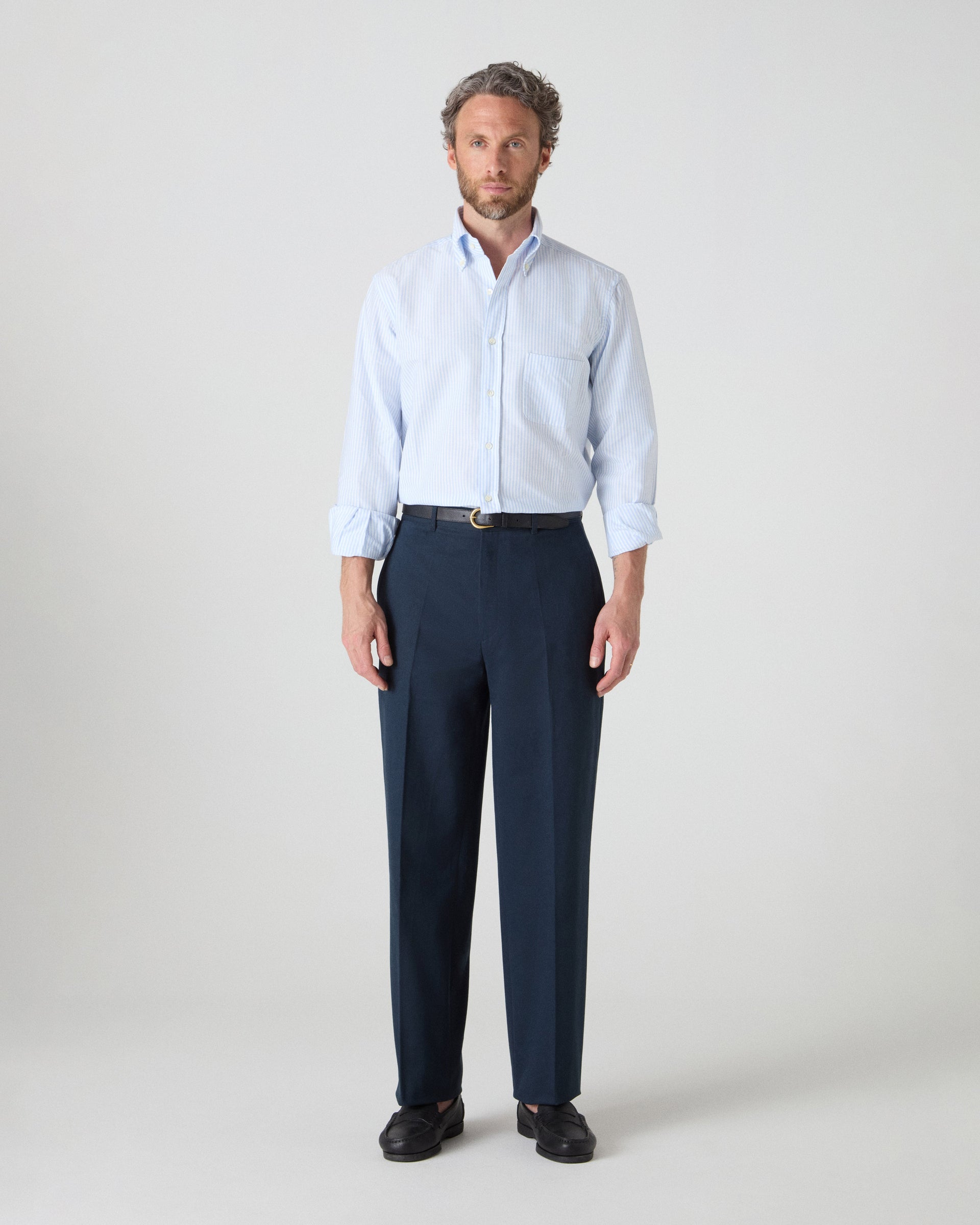 Alfred Cotton Trousers - Dark Navy Berg & Berg