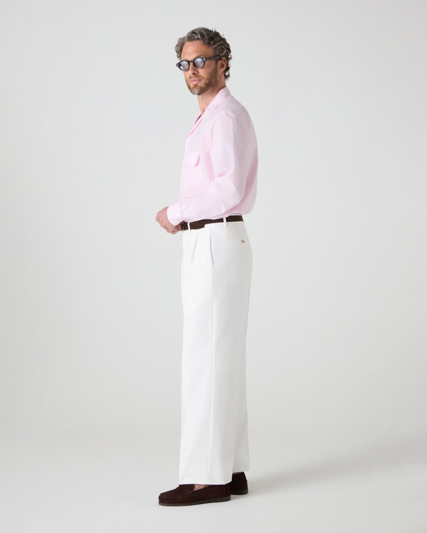 Antonello Cotton Trousers - Ivory Berg & Berg