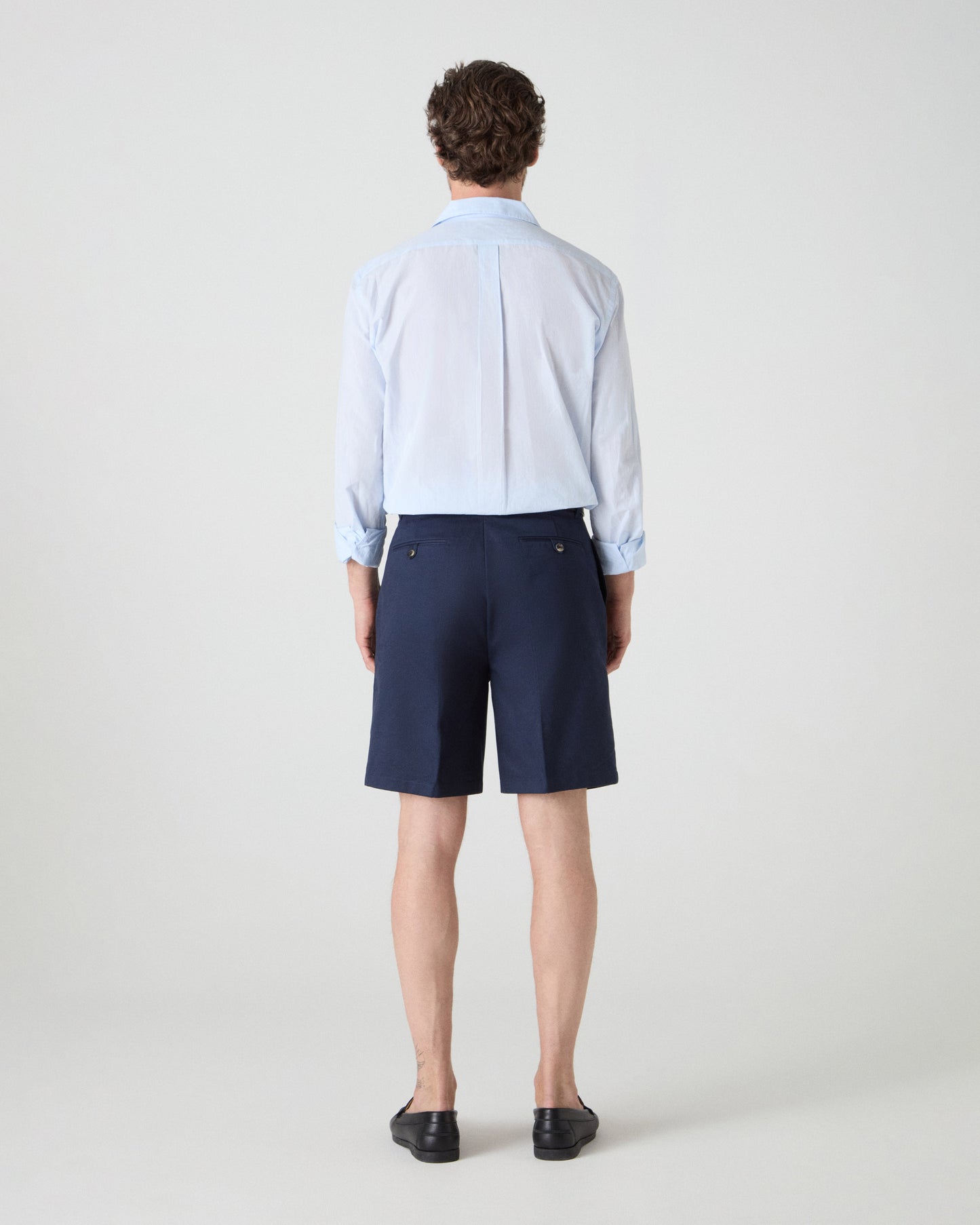 Antonello Cotton Shorts - Navy | Berg & Berg
