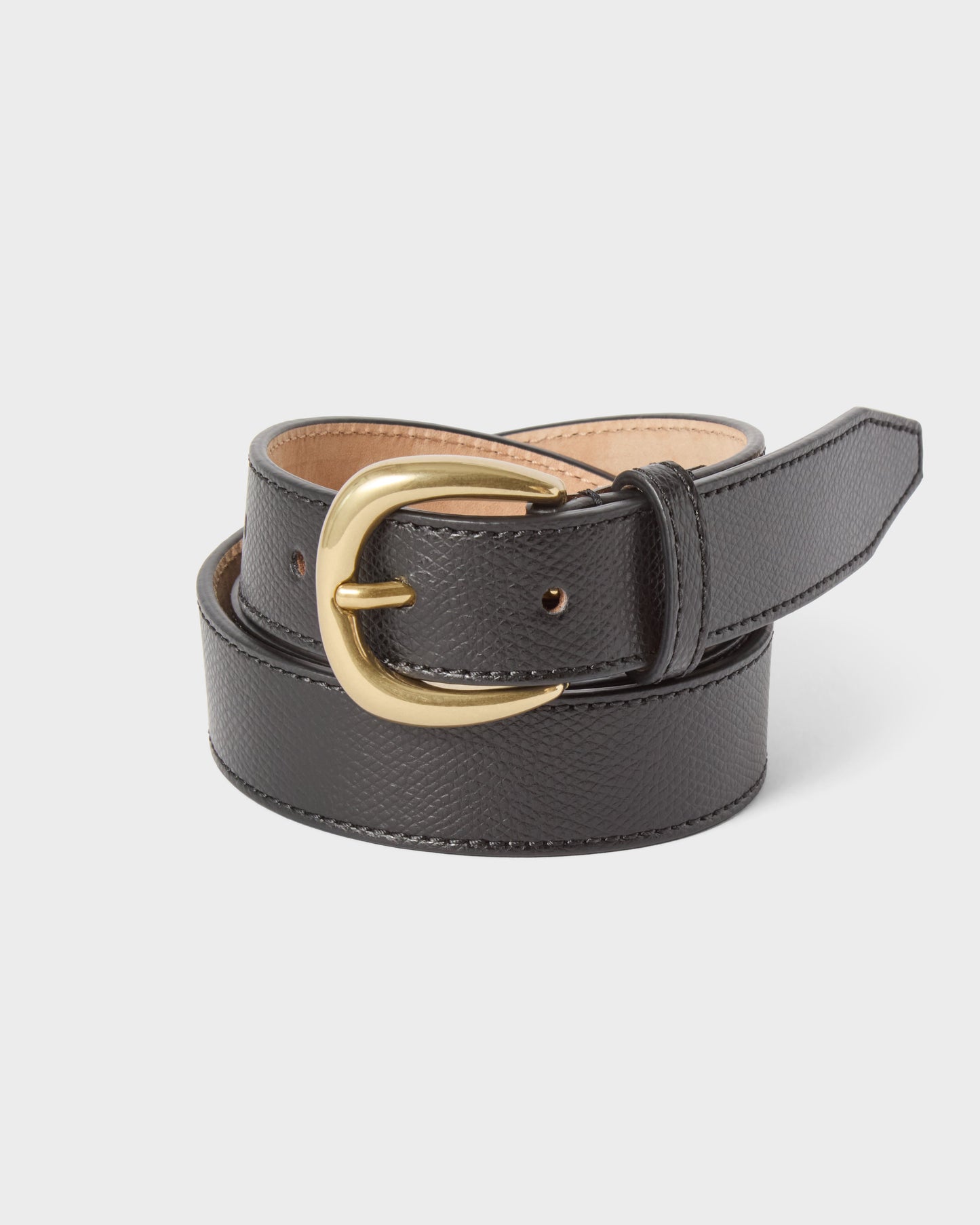 Grained Leather Belt - Black Berg & Berg