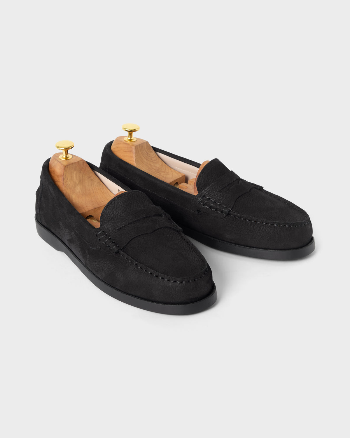 Svante Beef Roll Penny Loafer - Black Grain Berg & Berg