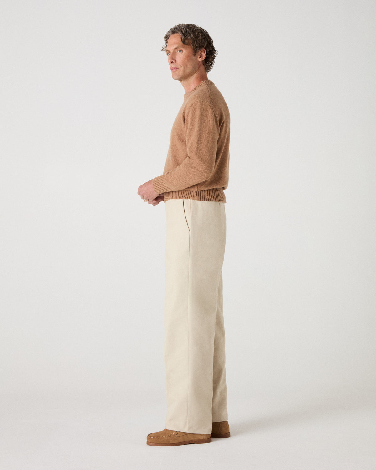 Alfred Cotton Trousers - Cream Berg & Berg