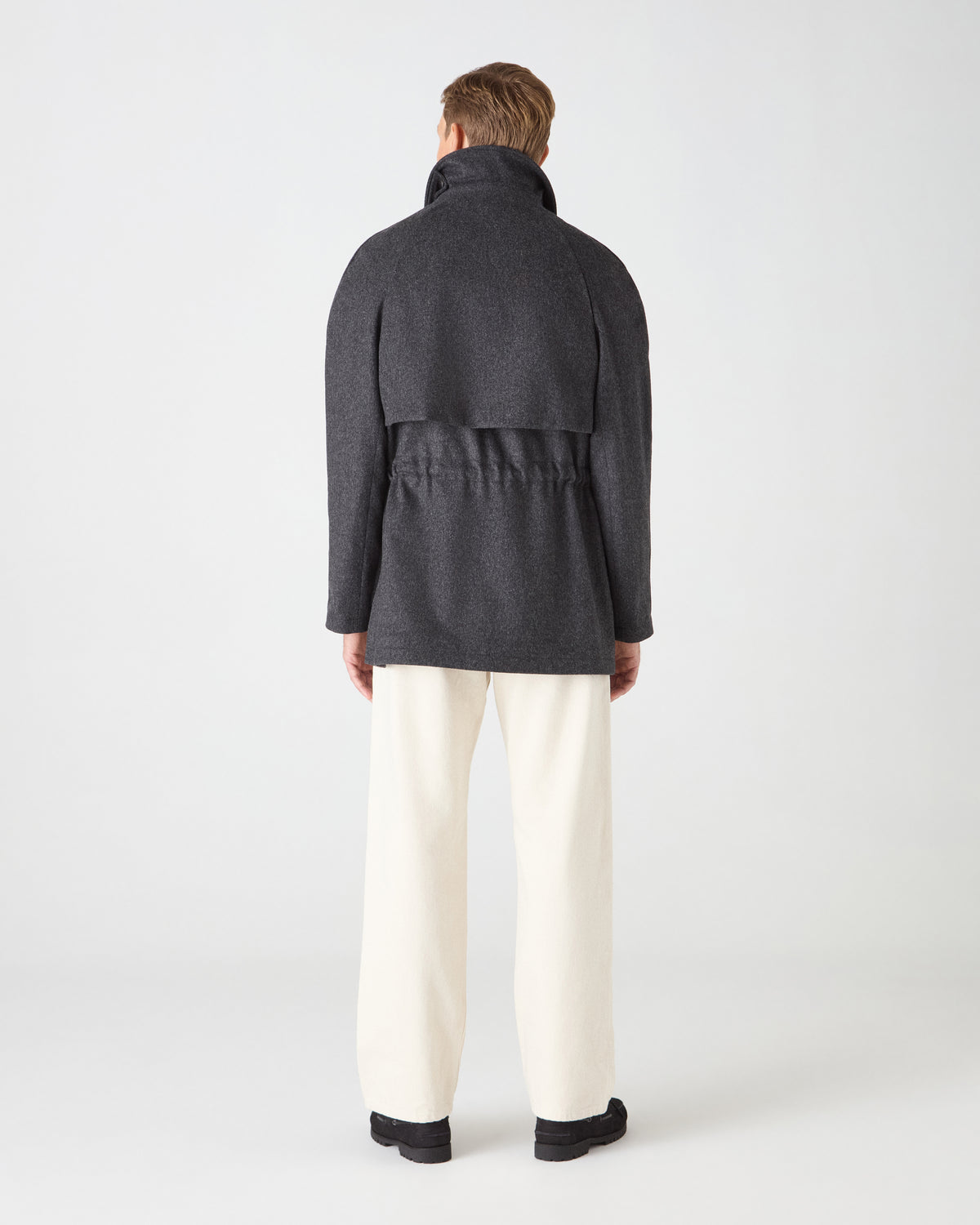 Nils Wool/Cashmere Raglan Jacket - Grey Berg & Berg