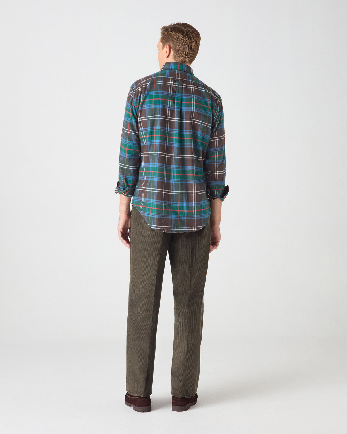Ferdinand Brushed Twill Shirt - Multi Check Berg & Berg