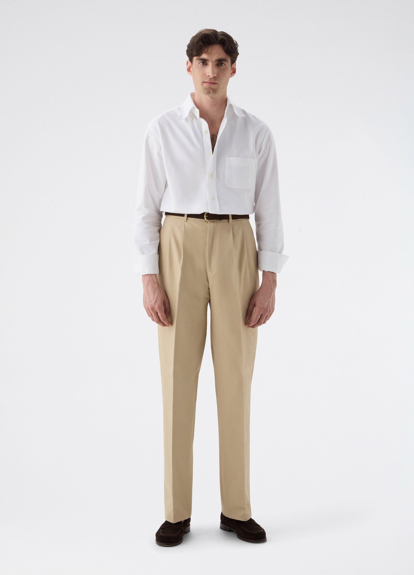 Antonello Cotton Trousers - Tan | Berg & Berg