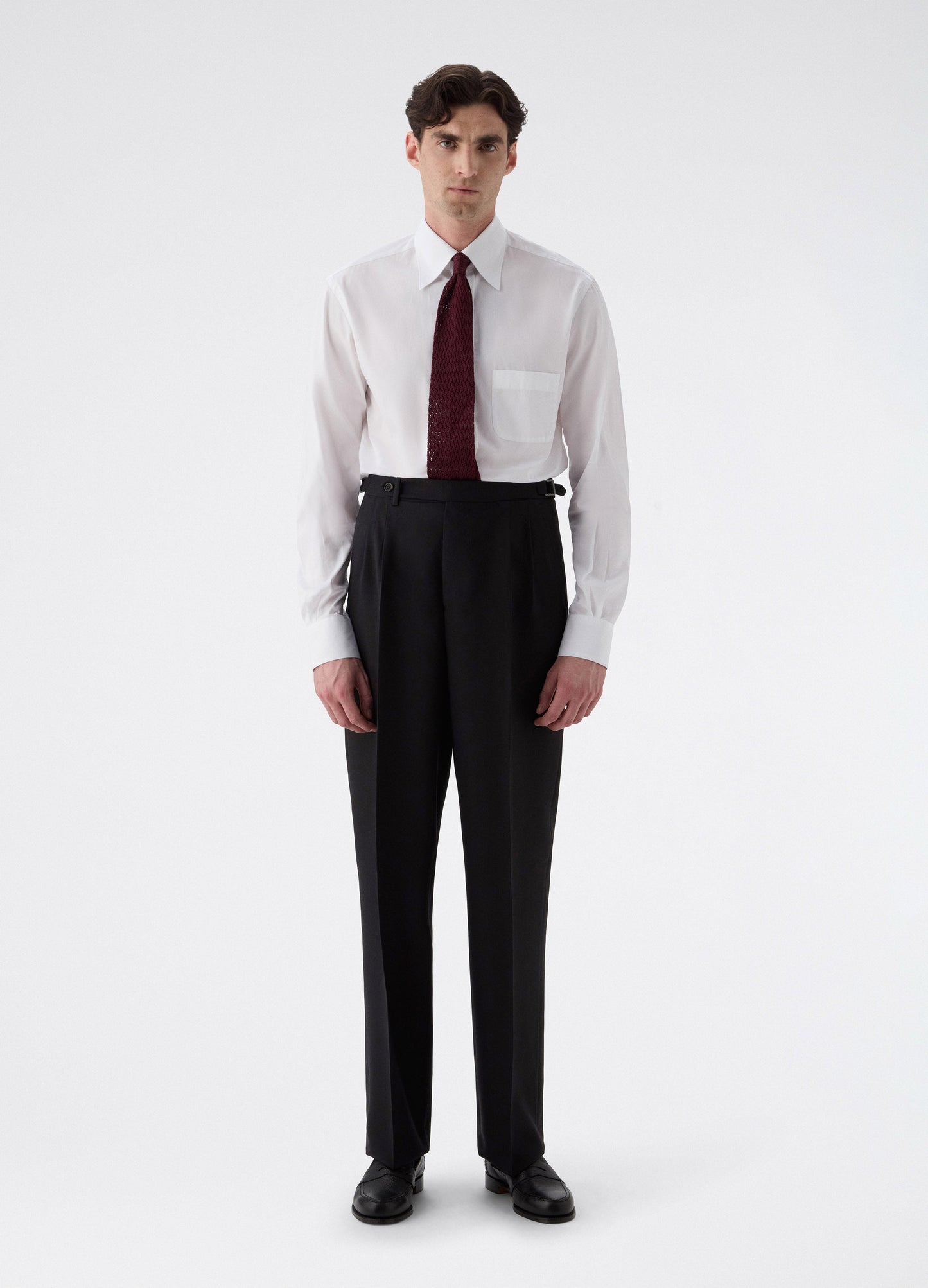 August High Twist Wool Trousers - Black | Berg & Berg