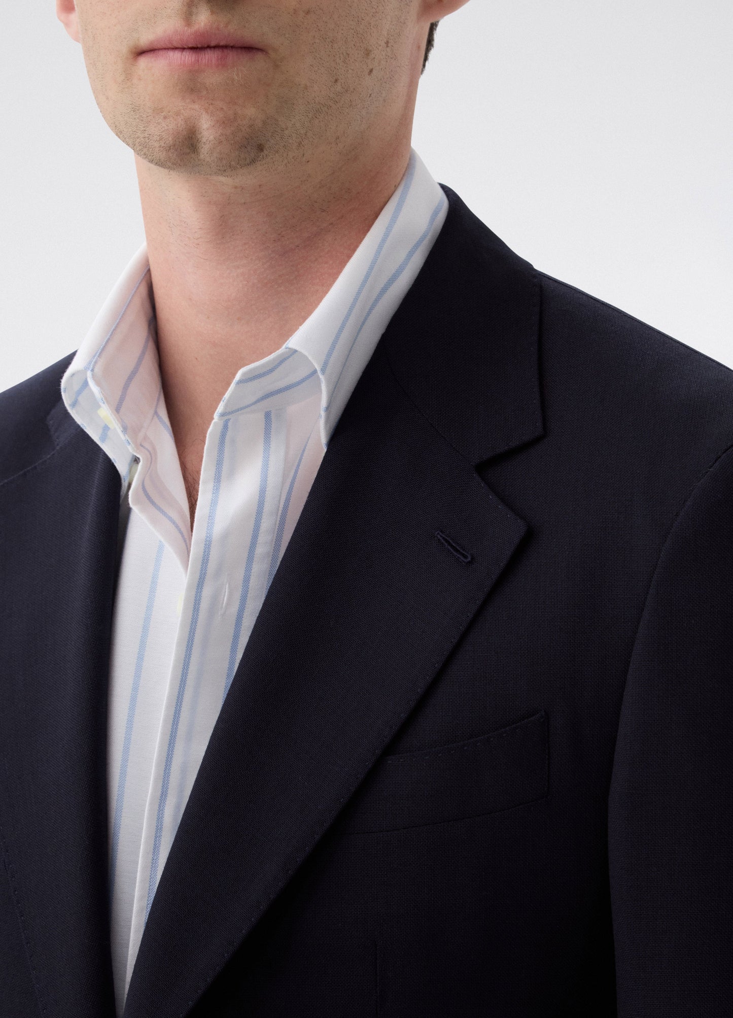 Don High Twist Suit Jacket - Navy | Berg & Berg