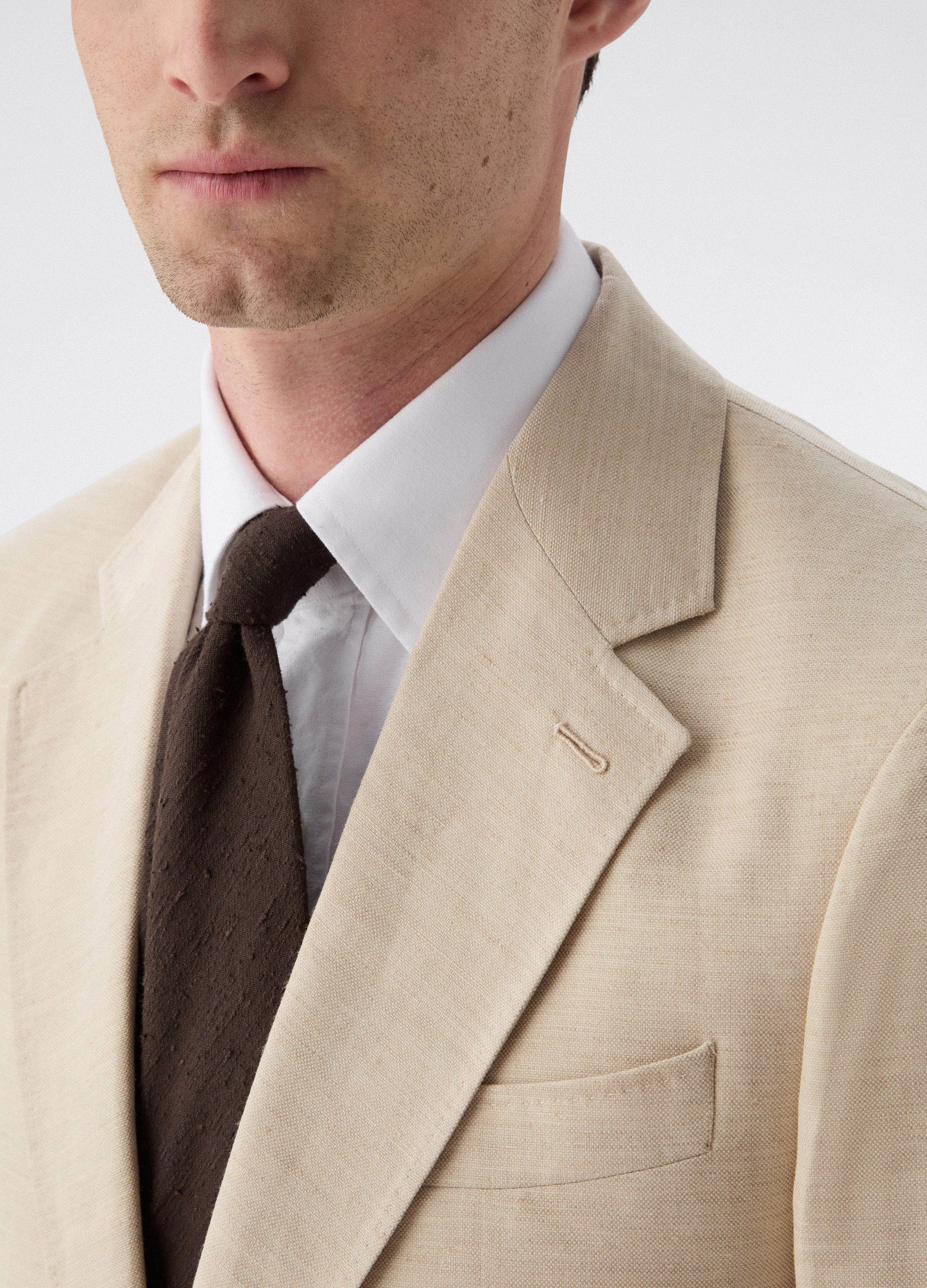 Don Sport Wool/Linen Suit Jacket - Sand | Berg & Berg
